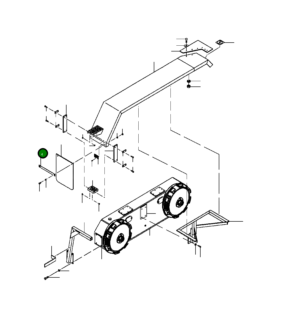 Опорная штанга брызговика 1433 567 H1 Komatsu