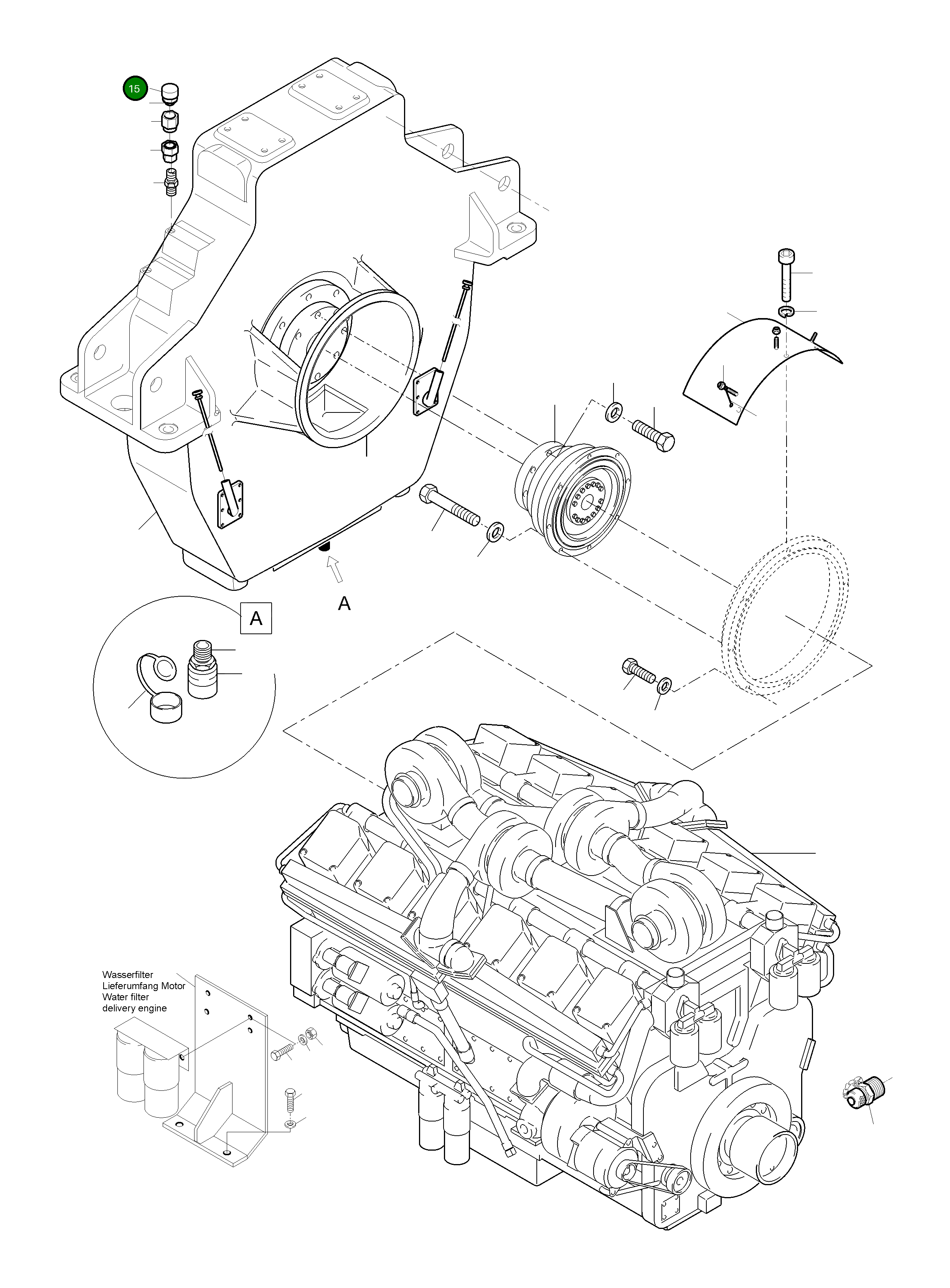 Фильтр для прокачки 951 098 40 Komatsu
