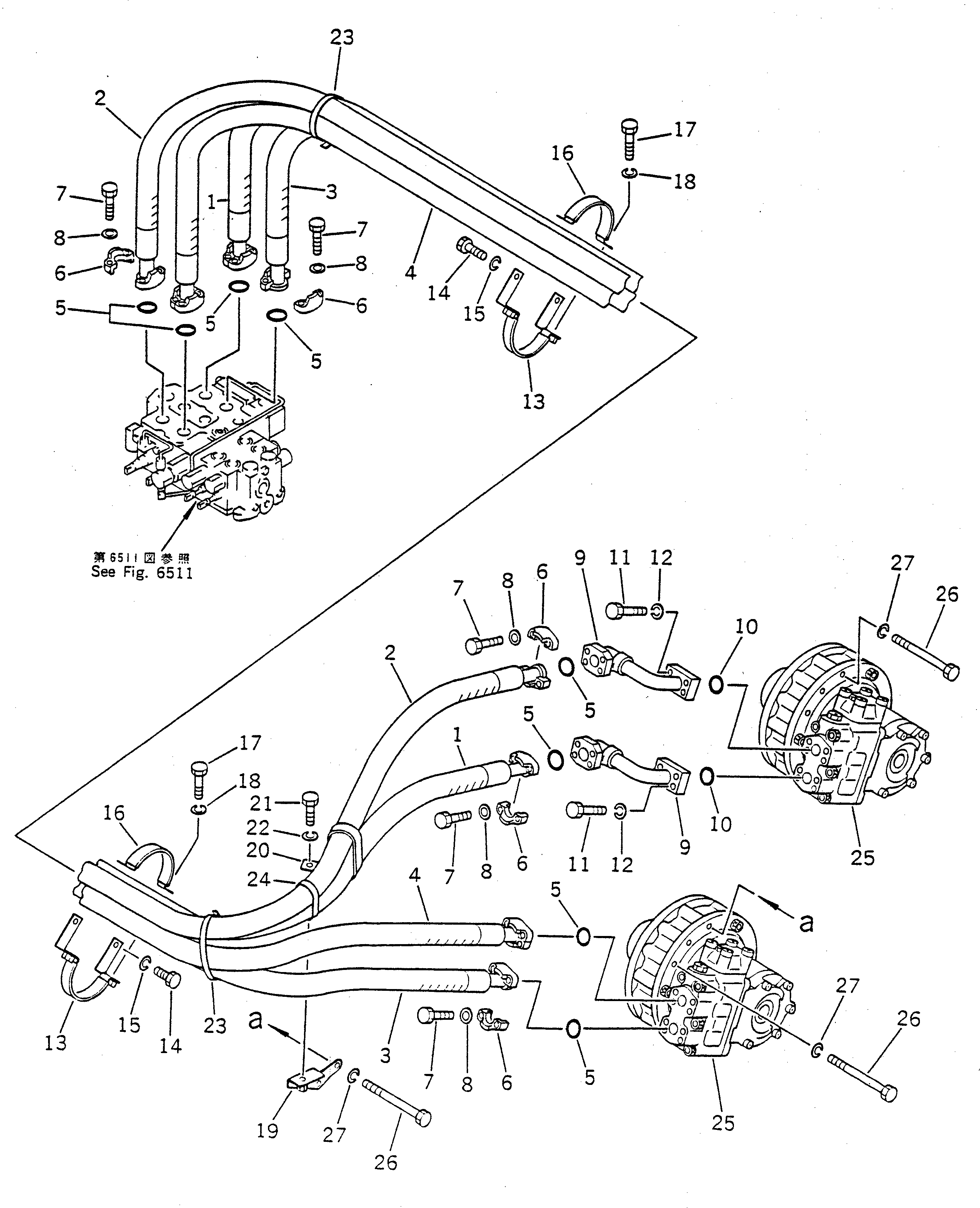 Шланг 07119-01227 Komatsu