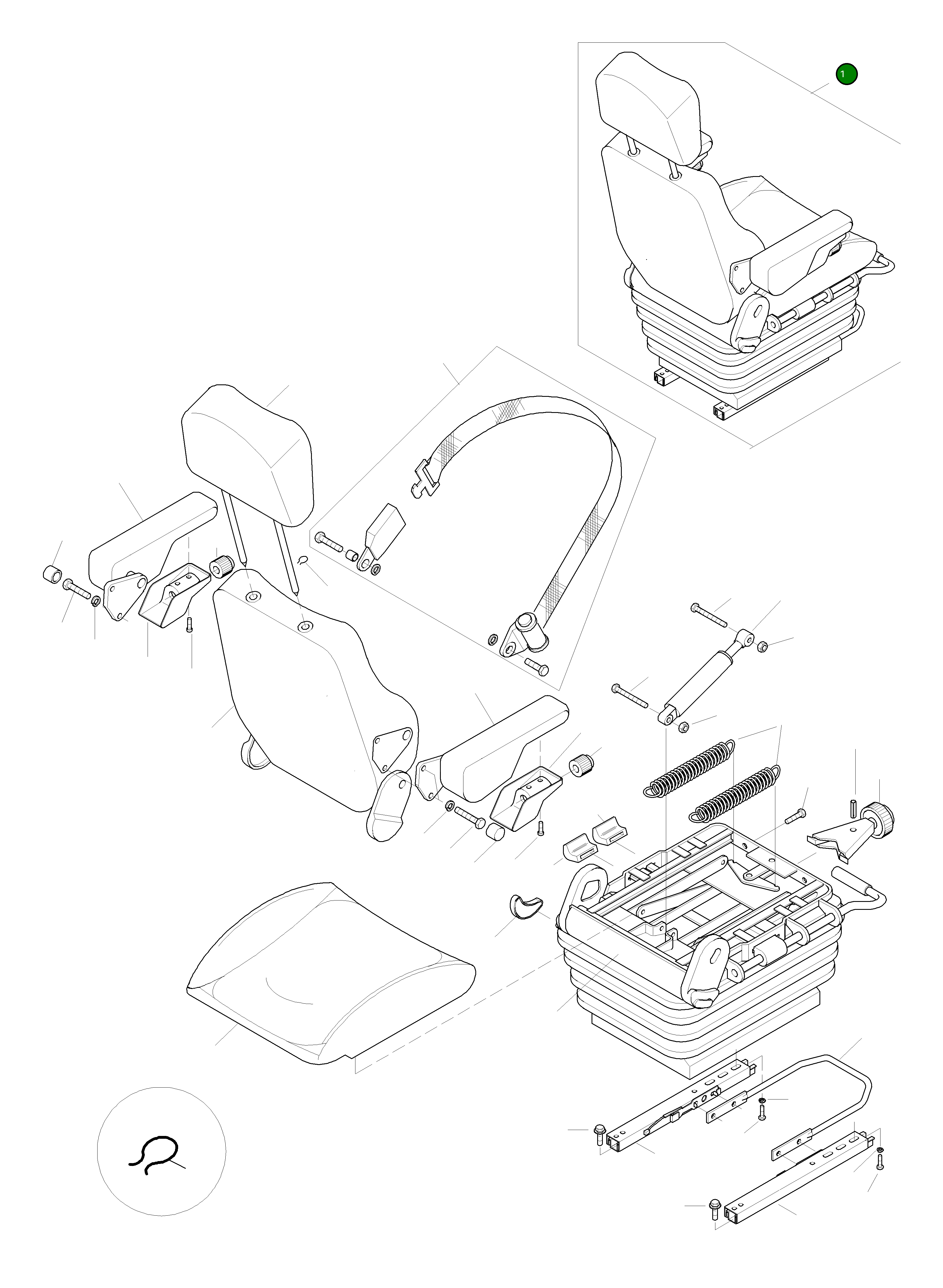Сиденье 423-960-H011 Komatsu