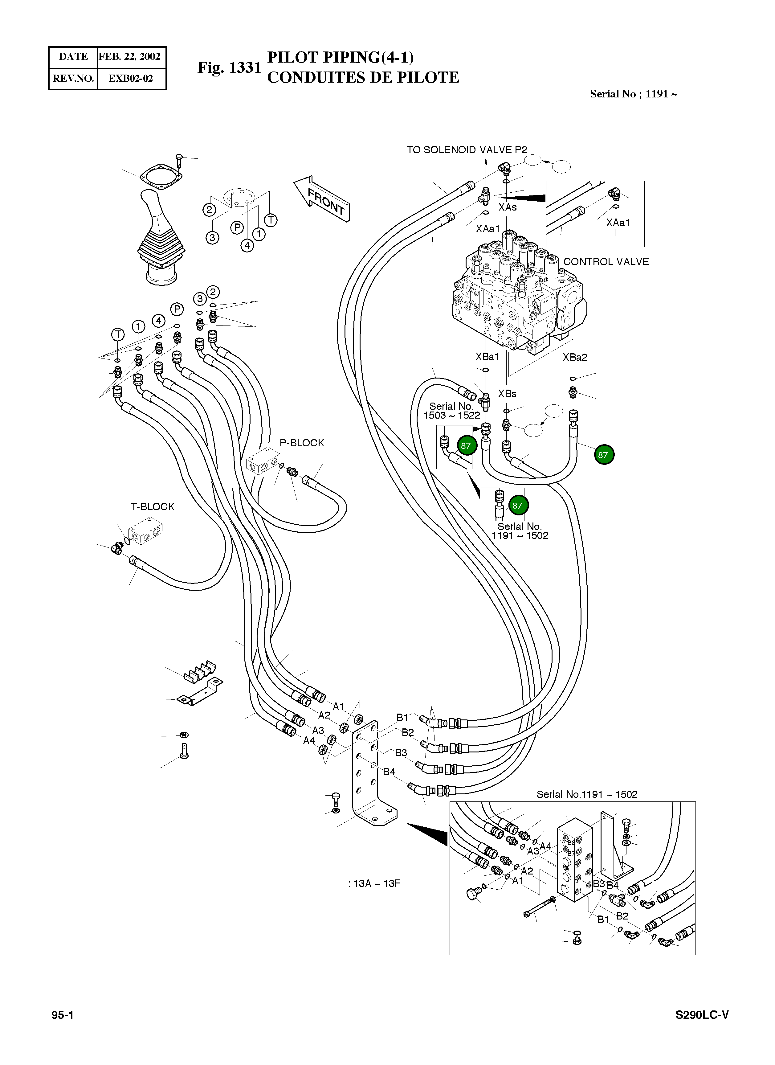 Шланг PF1/4-1010L 2184-1045D54 Komatsu