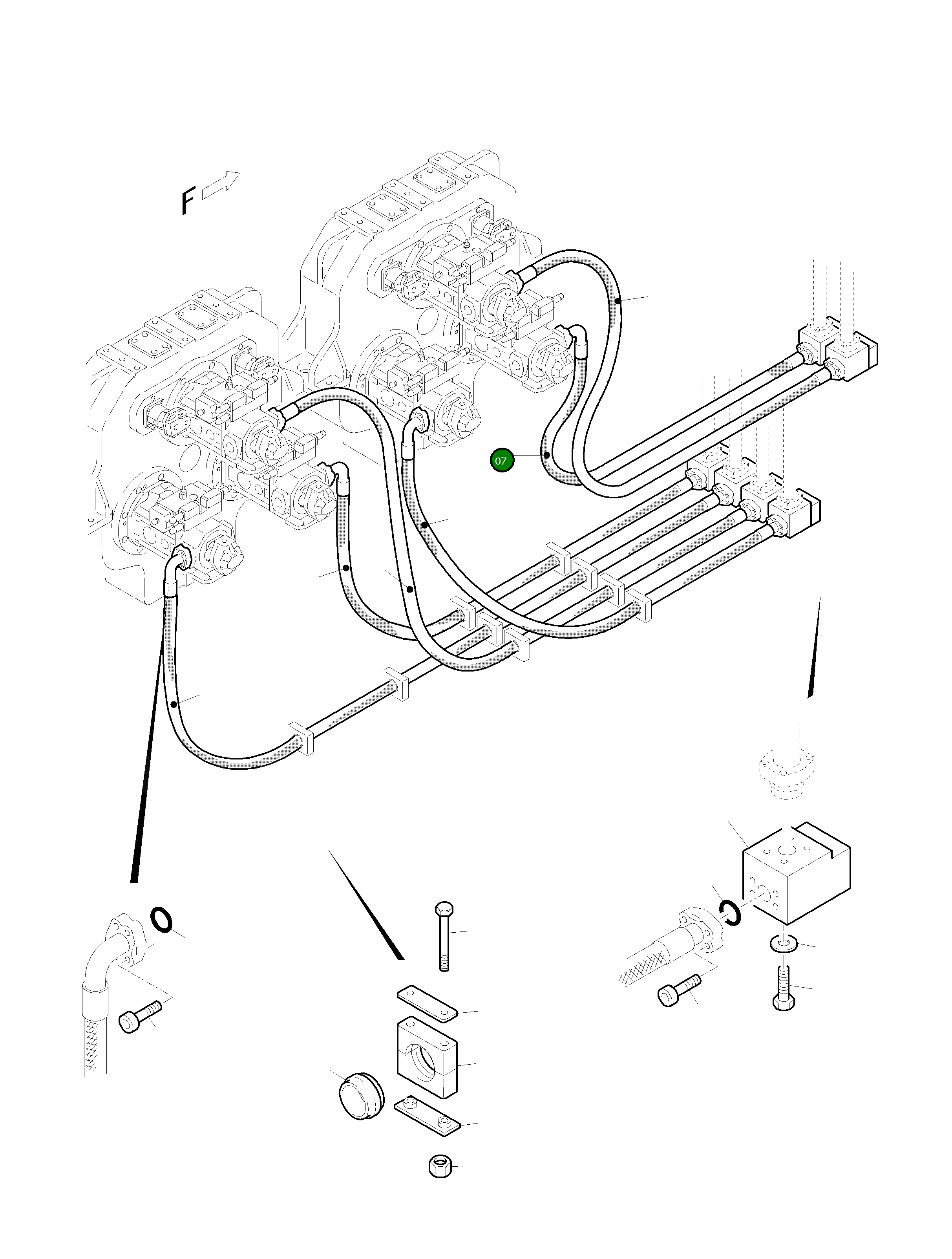 Шланг в сборе DN 50 x 1500 940 360 40 Komatsu