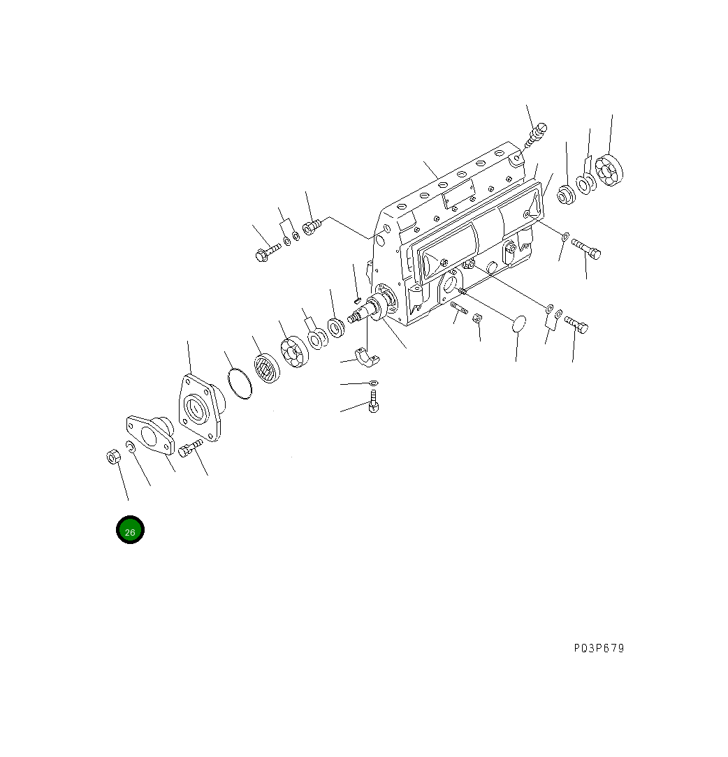 Гайка DK131325-2600 Komatsu