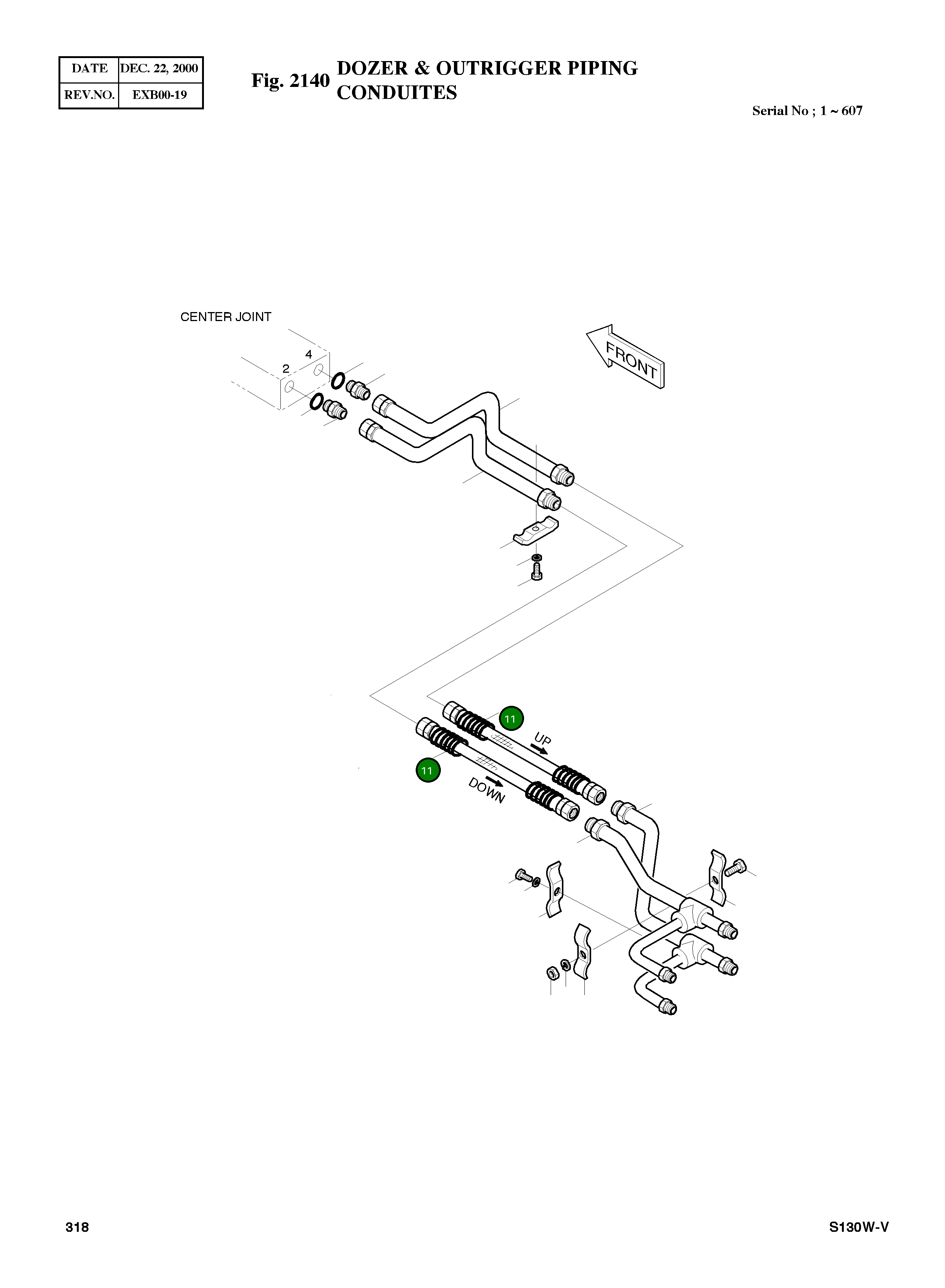 Шланг PF1/2-410L 2184-1054D69 Komatsu