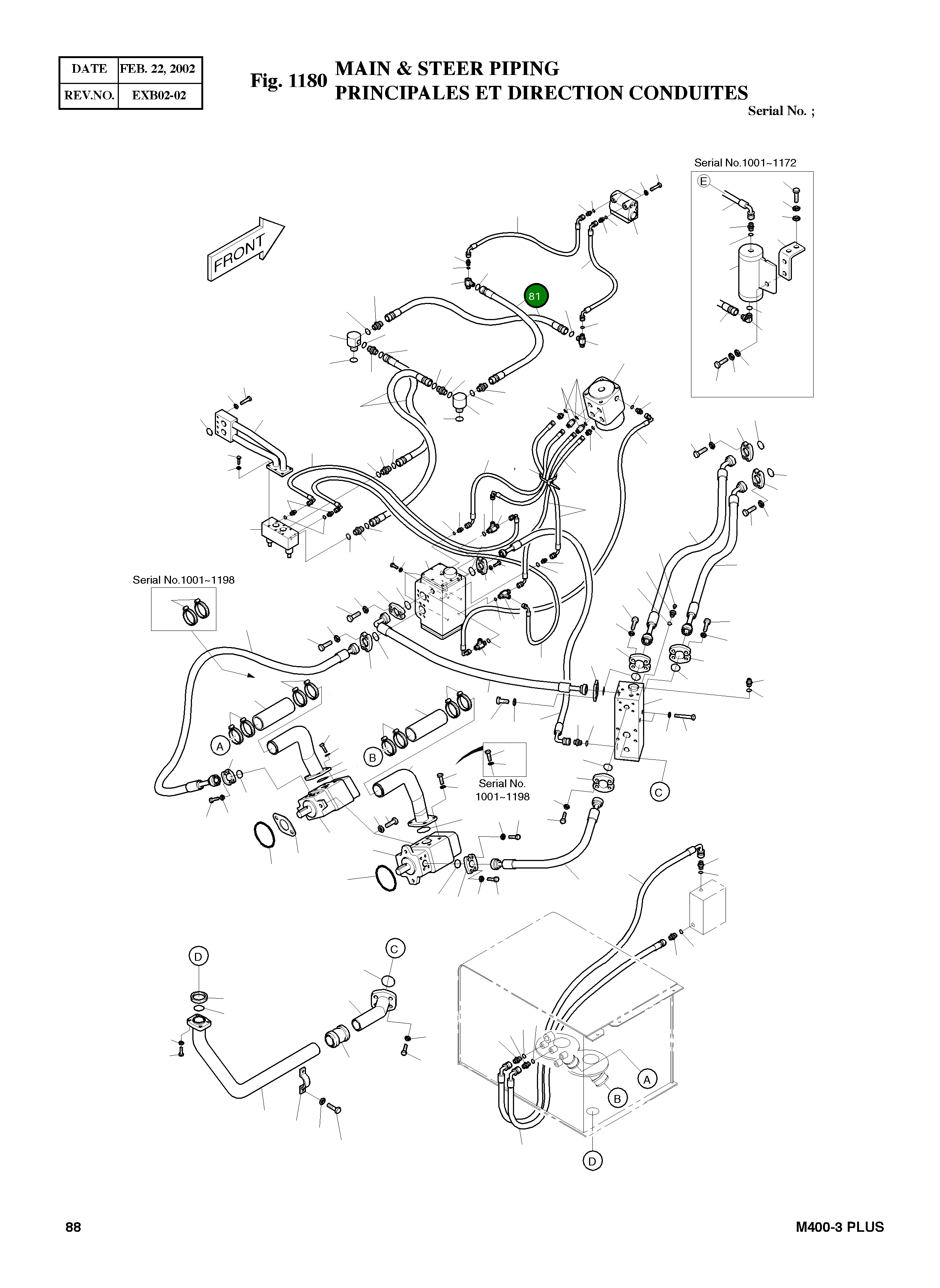 Шланг ORS3/4-915L 2184-1196D48 Komatsu