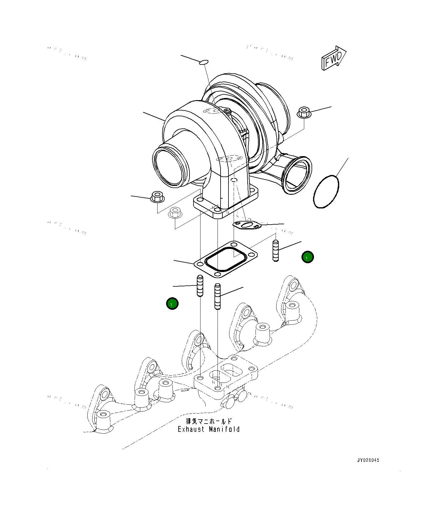Шпилька 6732818810 Komatsu