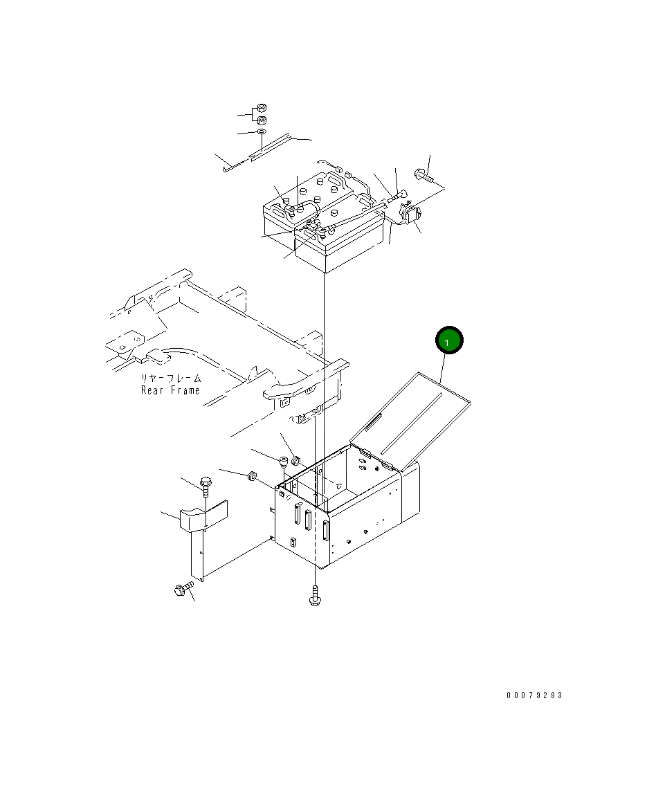 Ящик аккумулятора в сборе 427-06-21040 Komatsu