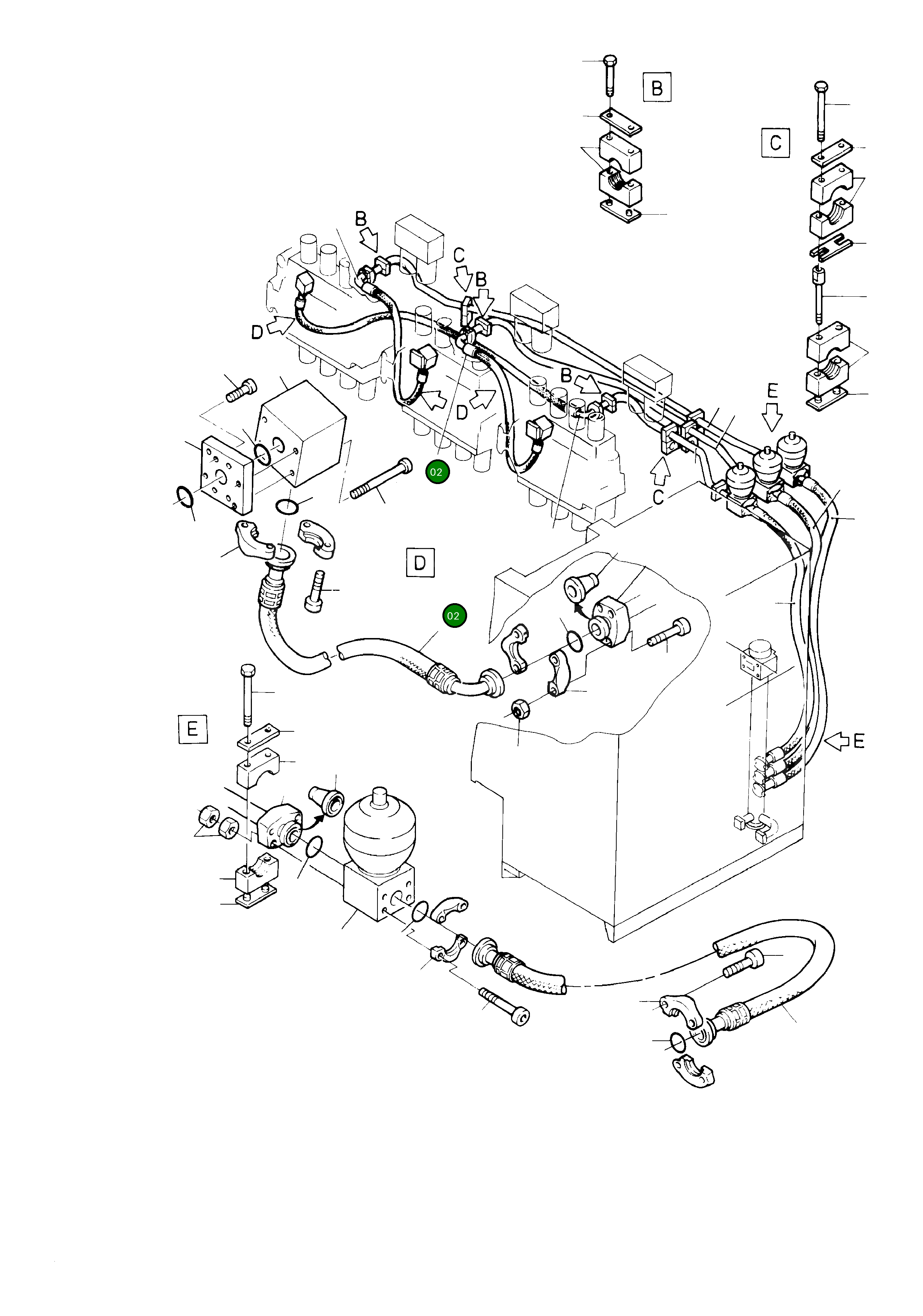 Шланг в сборе DN 50x1050 lg 461 269 40 Komatsu