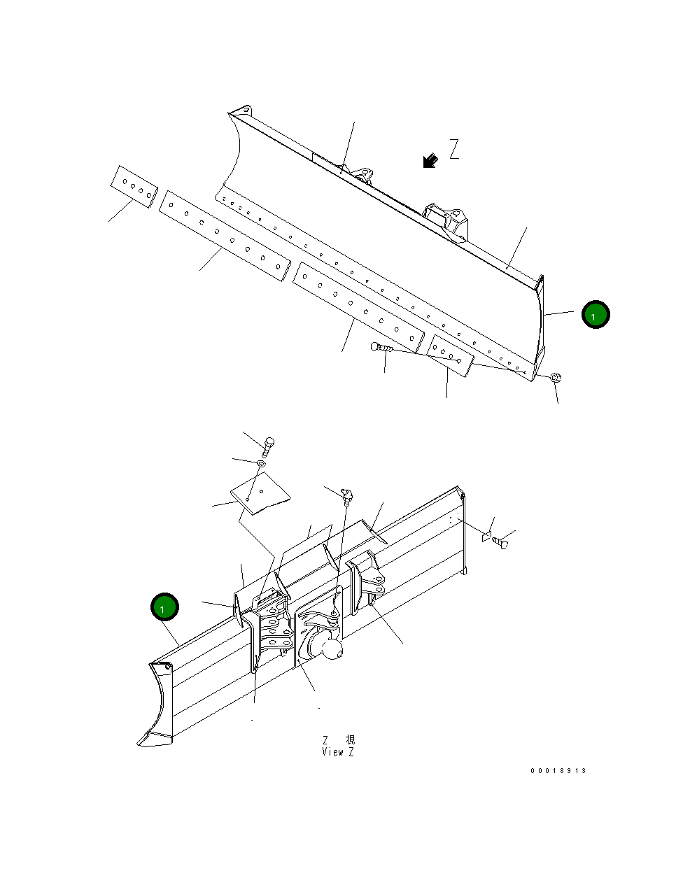 Отвал в сборе 11Y-72-27101 Komatsu