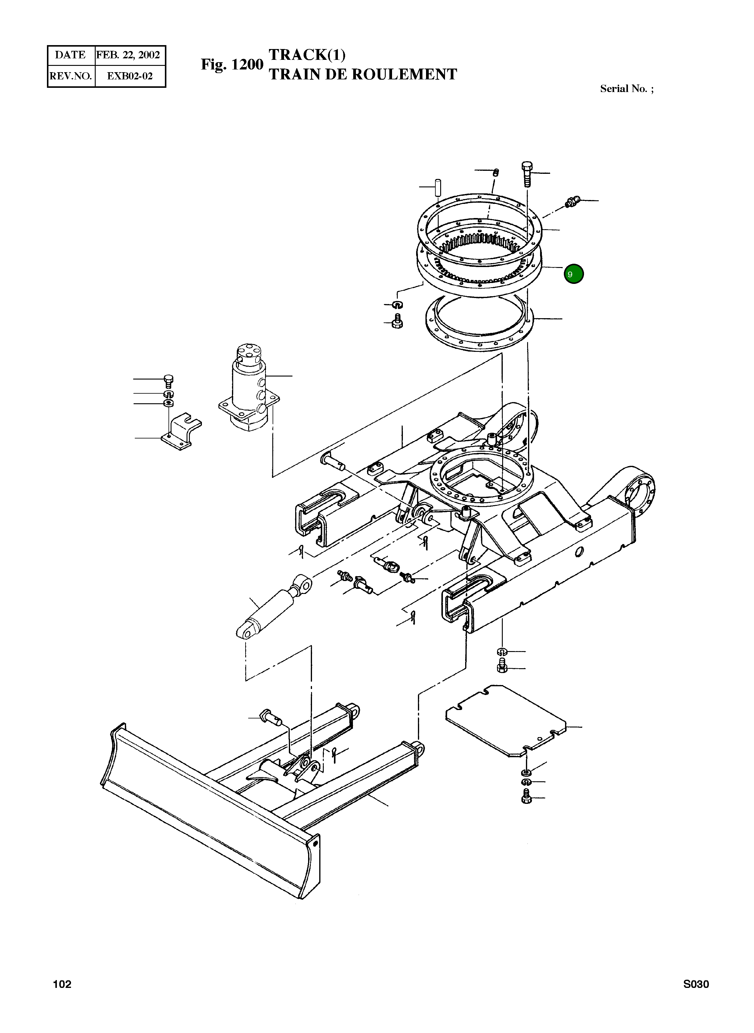 Подшипник поворота 2109-9063 Komatsu