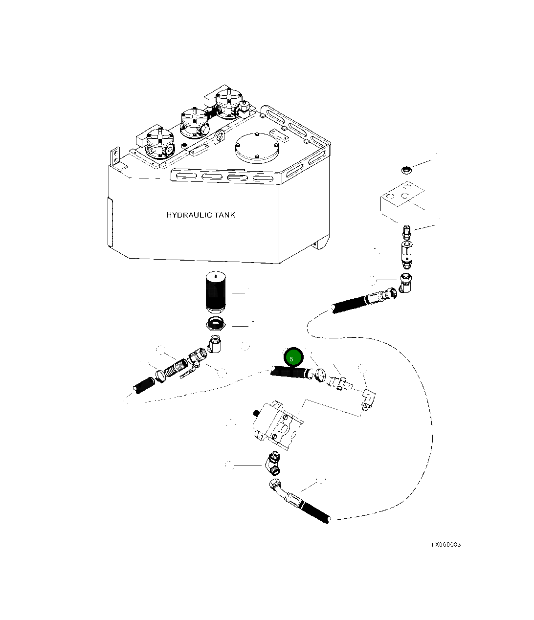 Шланг в сборе (2024-16-0-0-W) 28455KF Komatsu