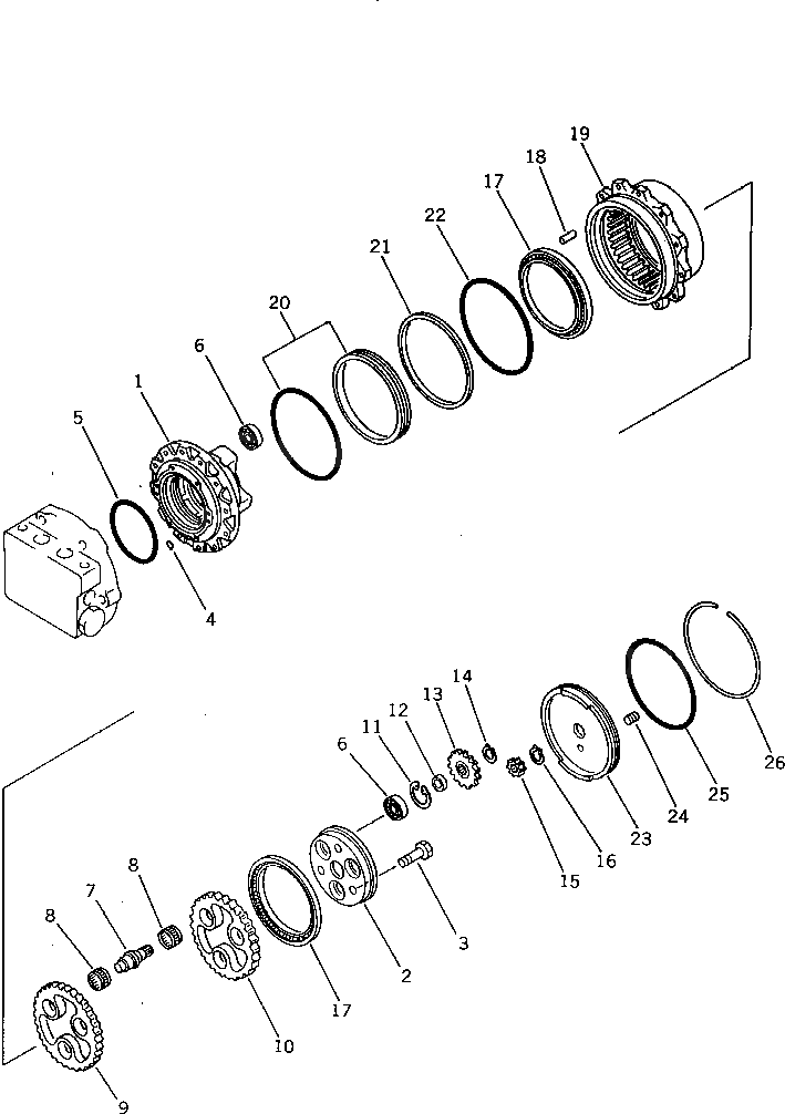 Комплект уплотнений TZ881-A9000-00 Komatsu