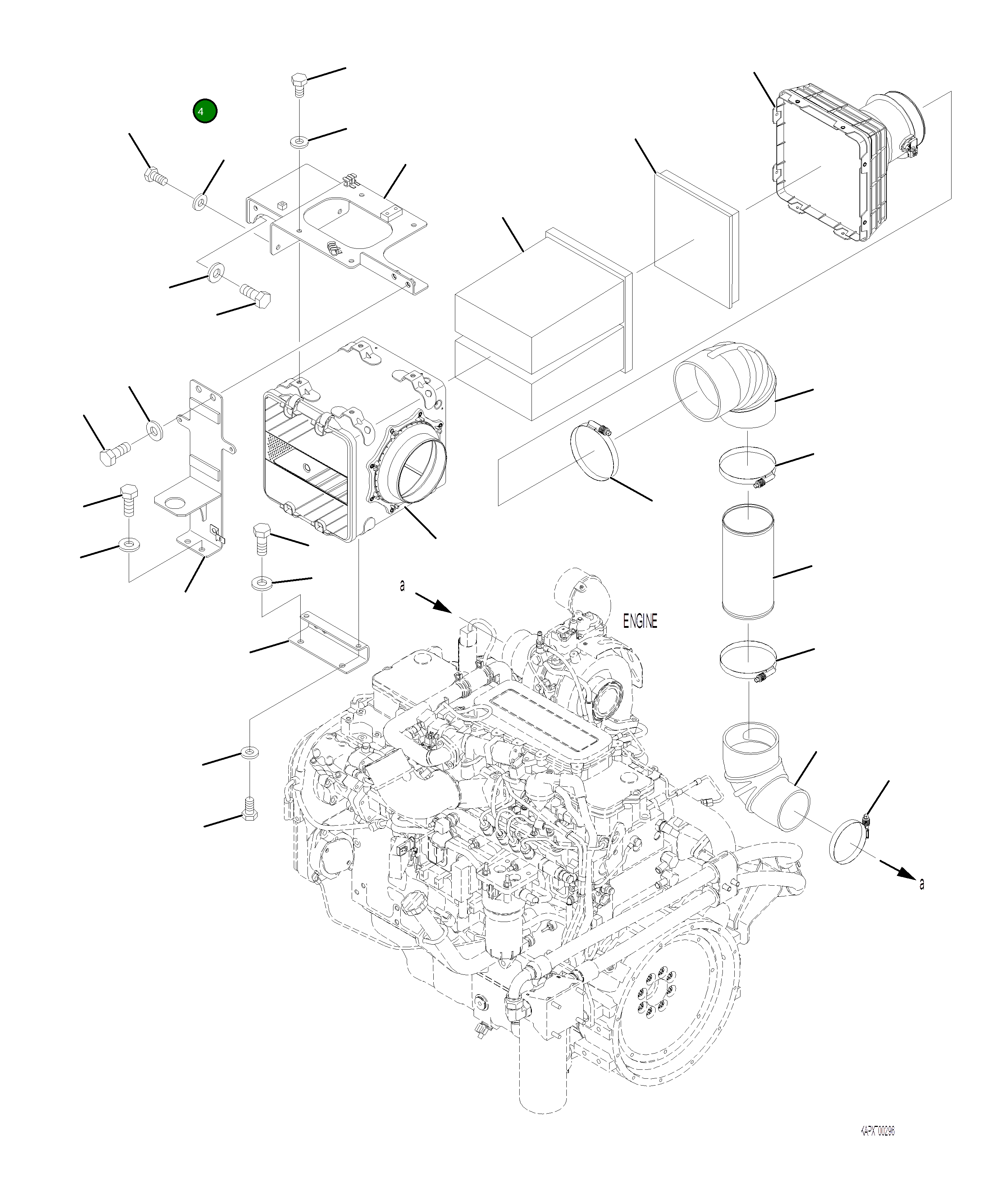Фильтр воздушный 4A1-02-21270 Komatsu