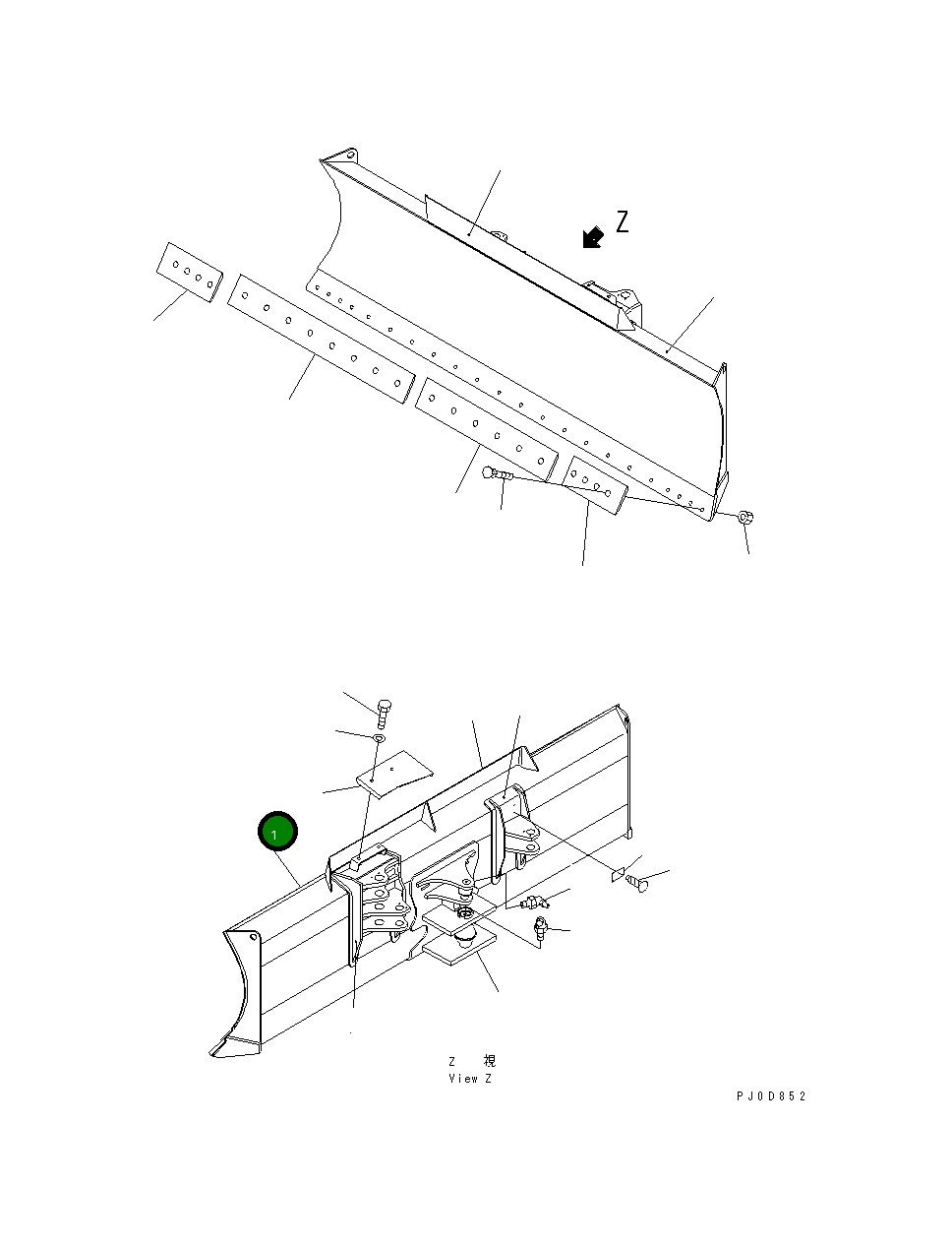 Отвал в сборе 11Y-72-19100 Komatsu