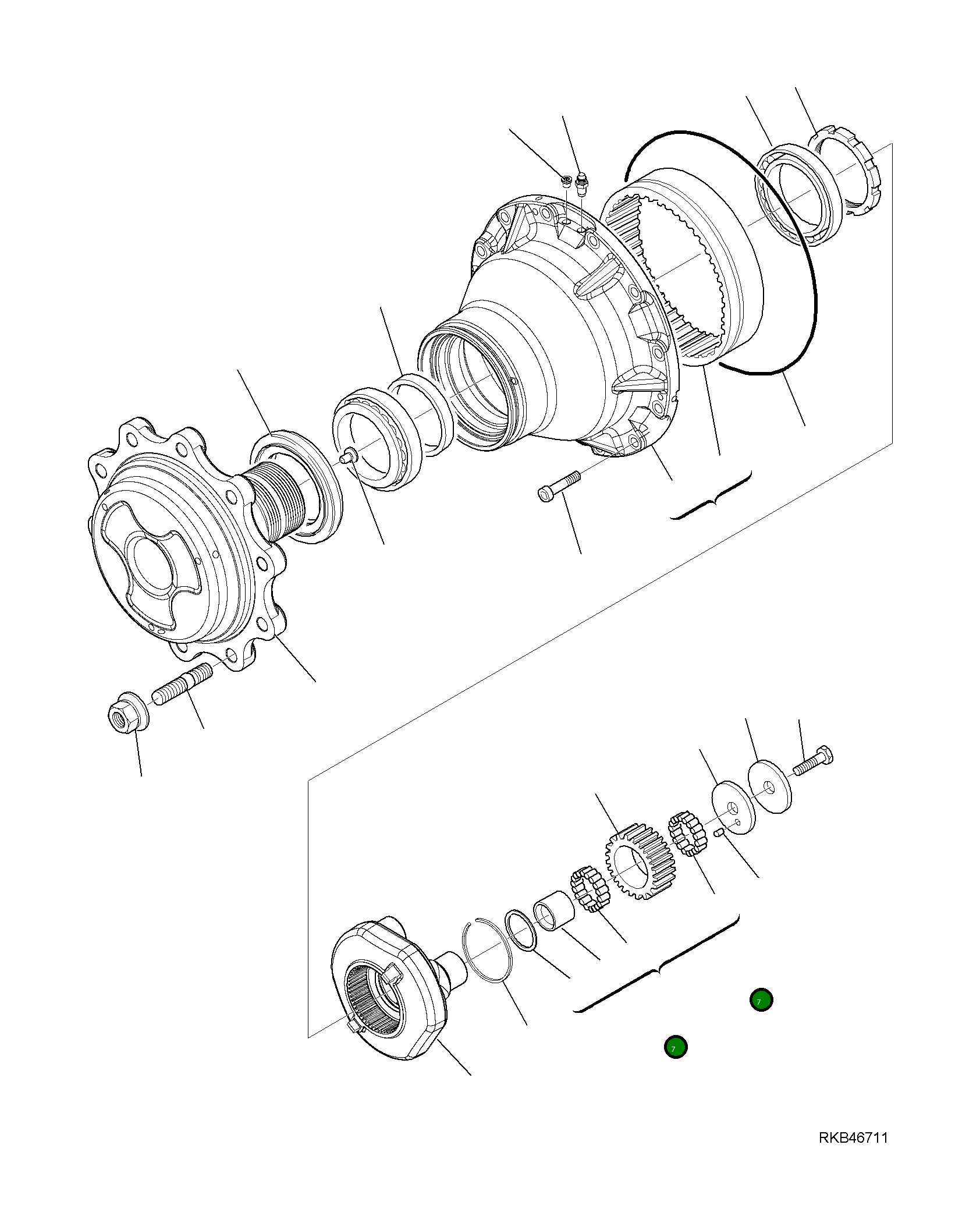 Игольчатый подшипник (продаётся десятками) CA0028390 Komatsu