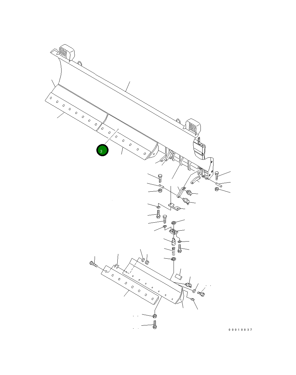 Центральный отвал 418-907-1141 Komatsu