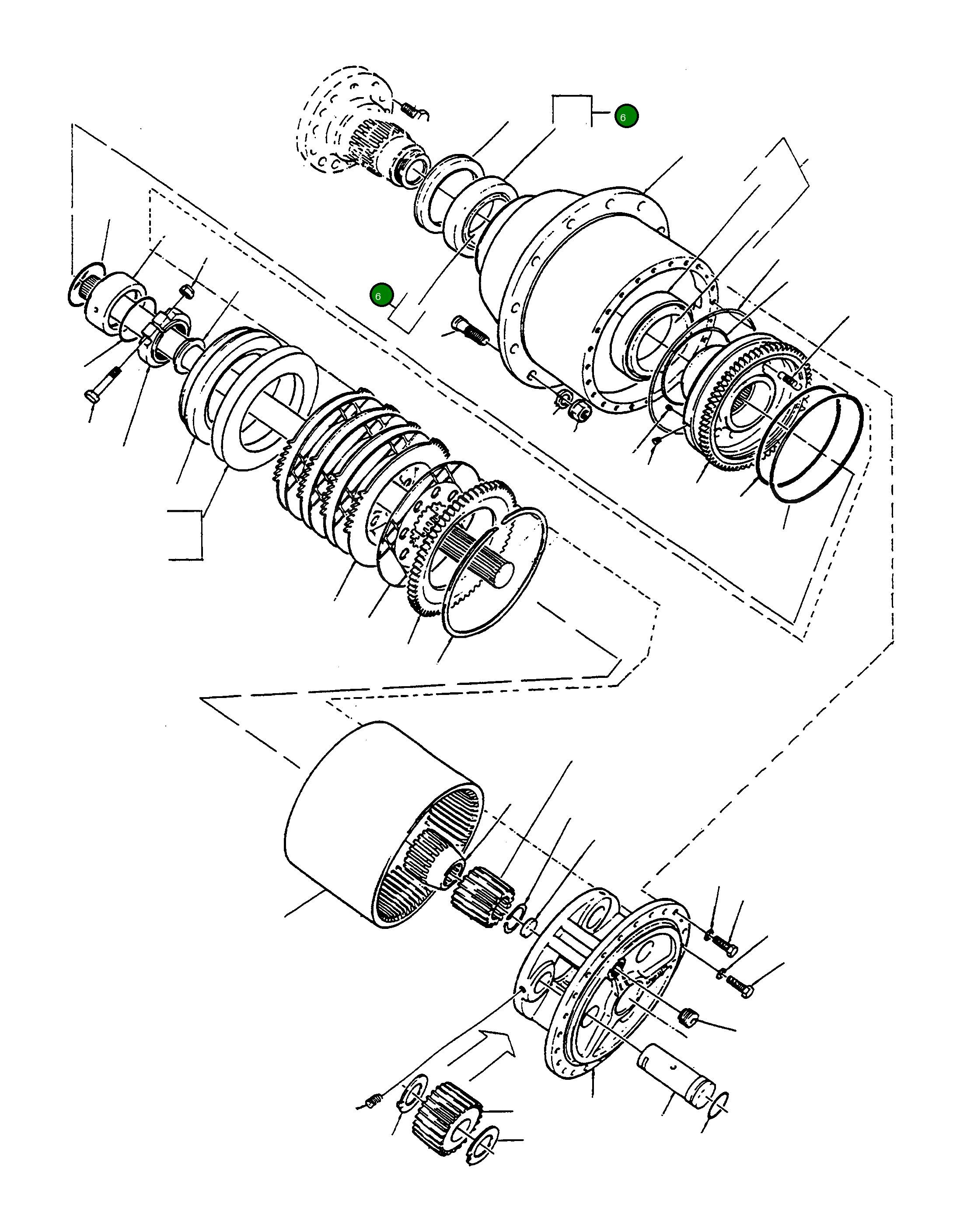 Комплект подшипников 4915055M91 Komatsu