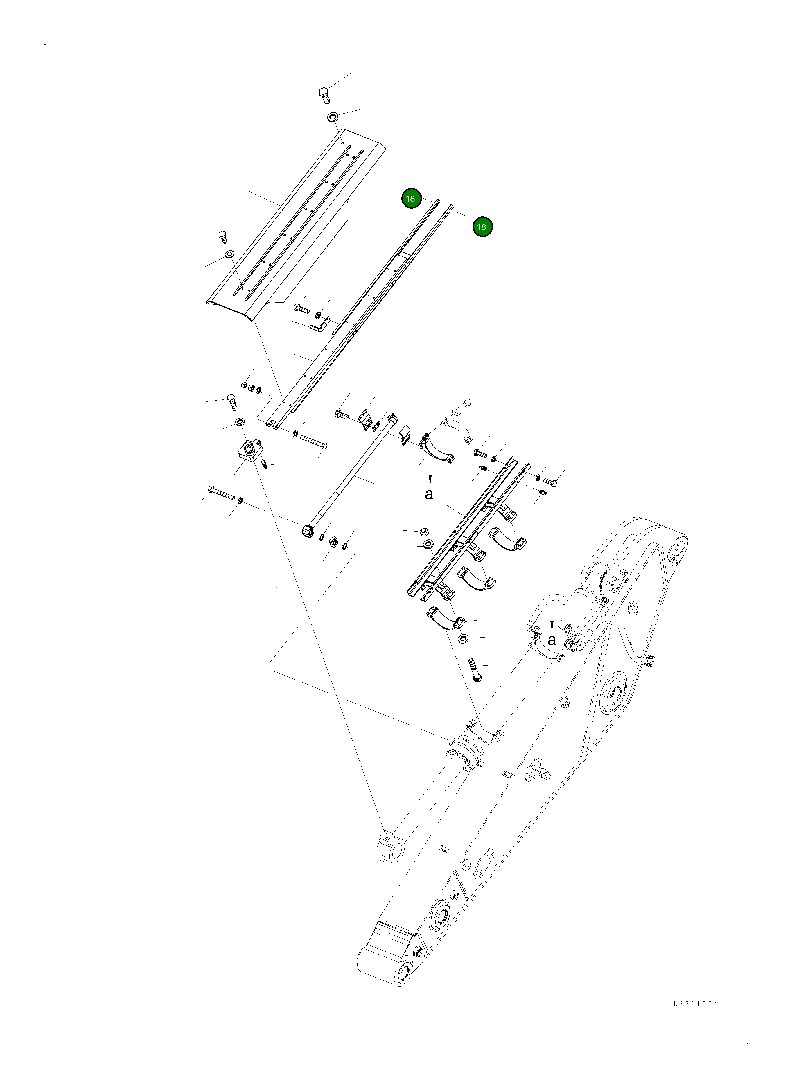Штанга 207-70-KM150 Komatsu