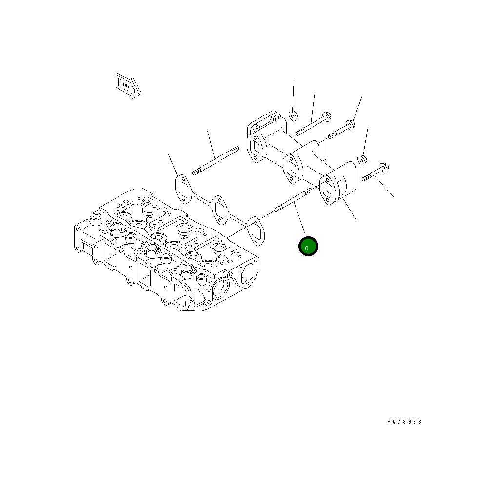 Шпилька 453-927 Komatsu