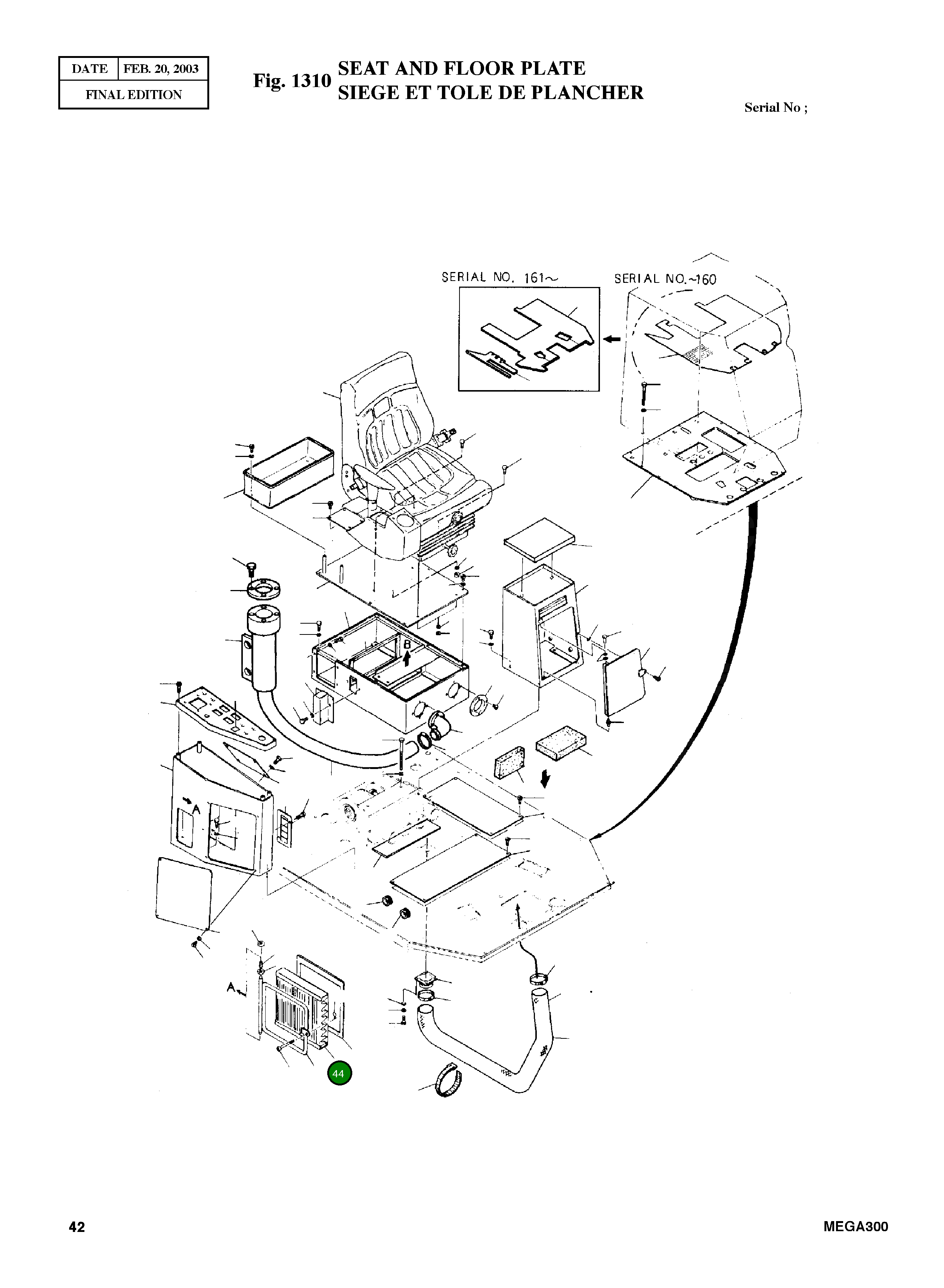 Фильтр воздушный 4474-9402A Komatsu