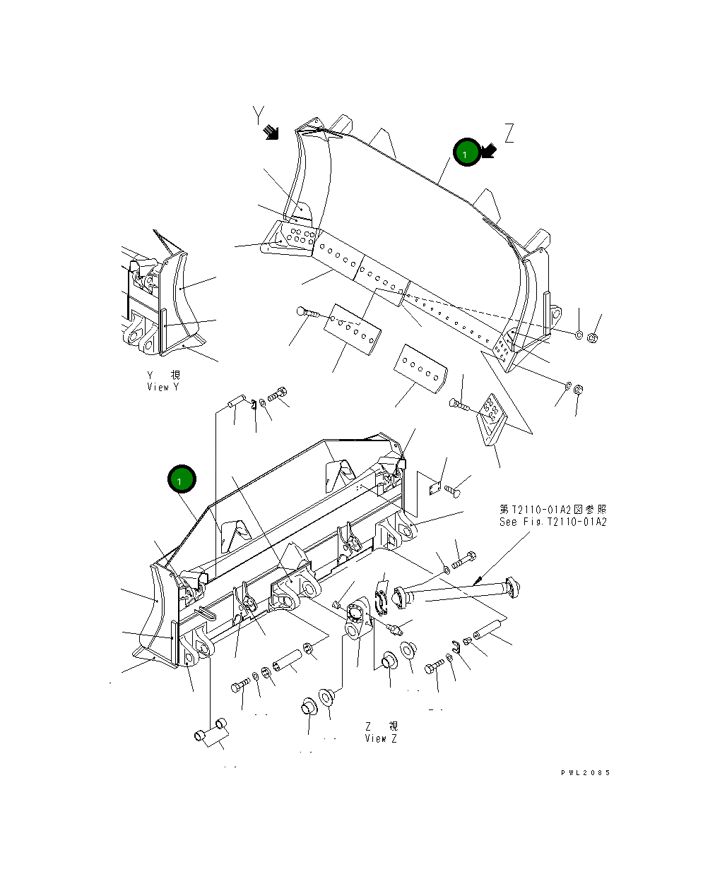 Отвал в сборе 195-71-00700 Komatsu