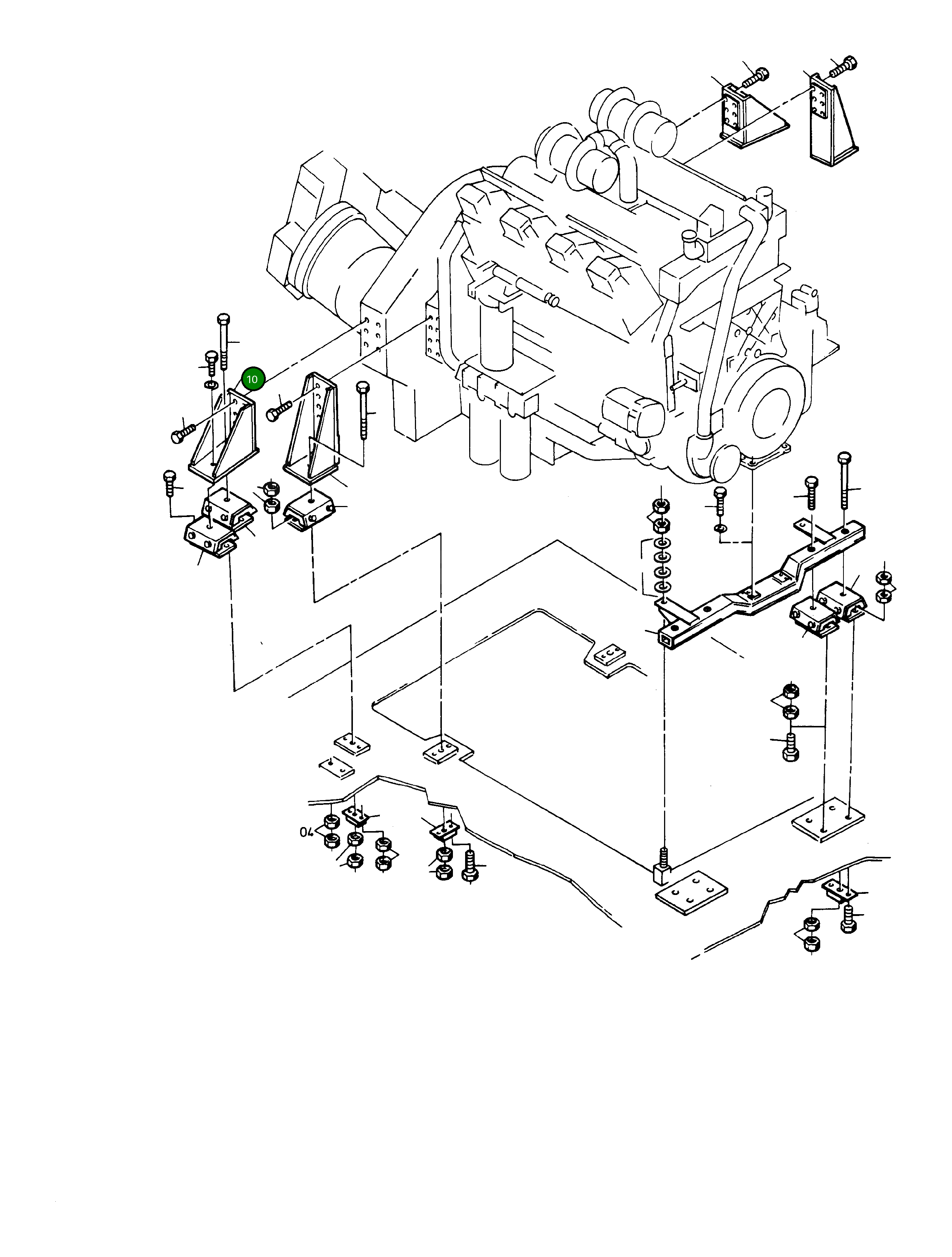 Опора подшипника 292 184 40 Komatsu