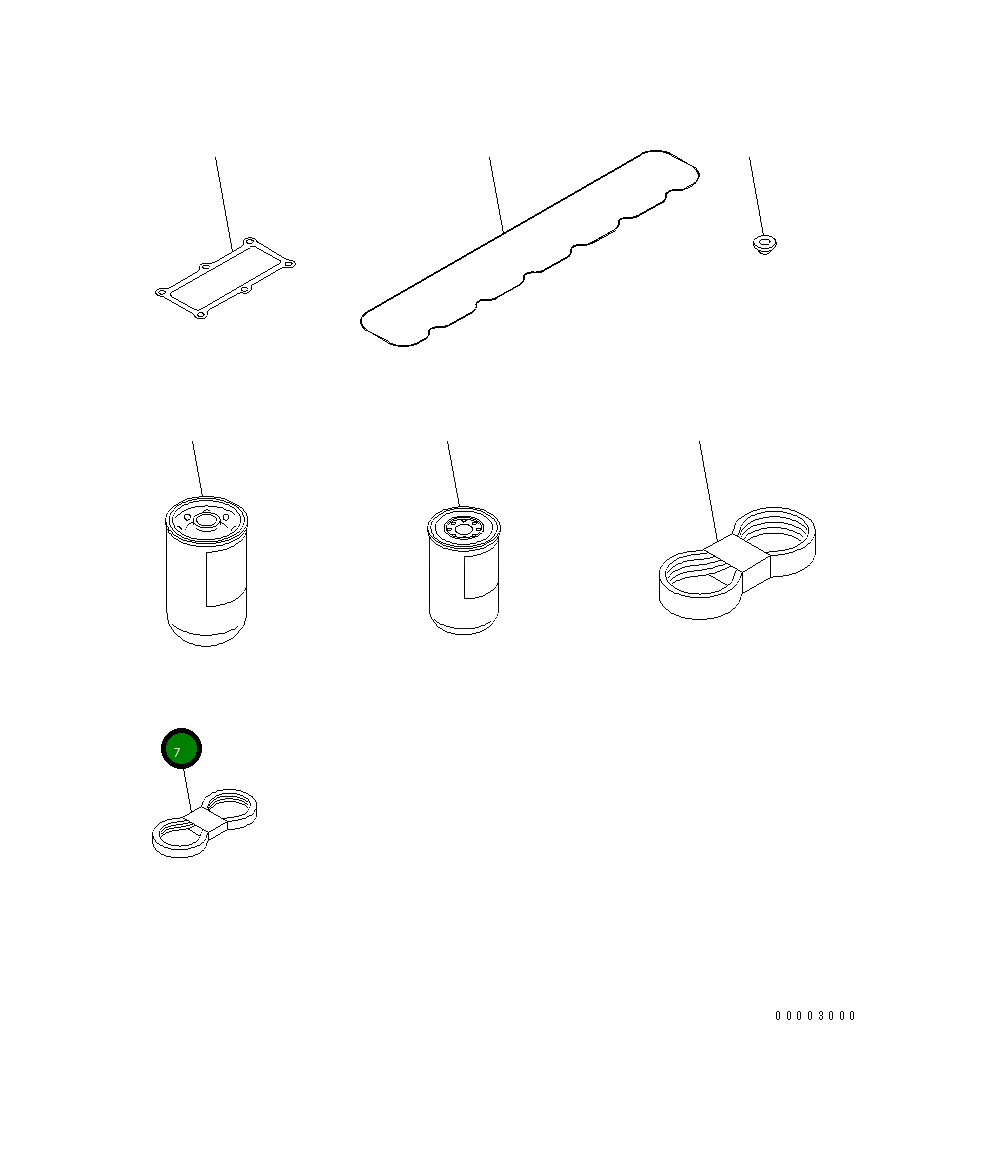 Ремень генератора 6222-61-3810 Komatsu