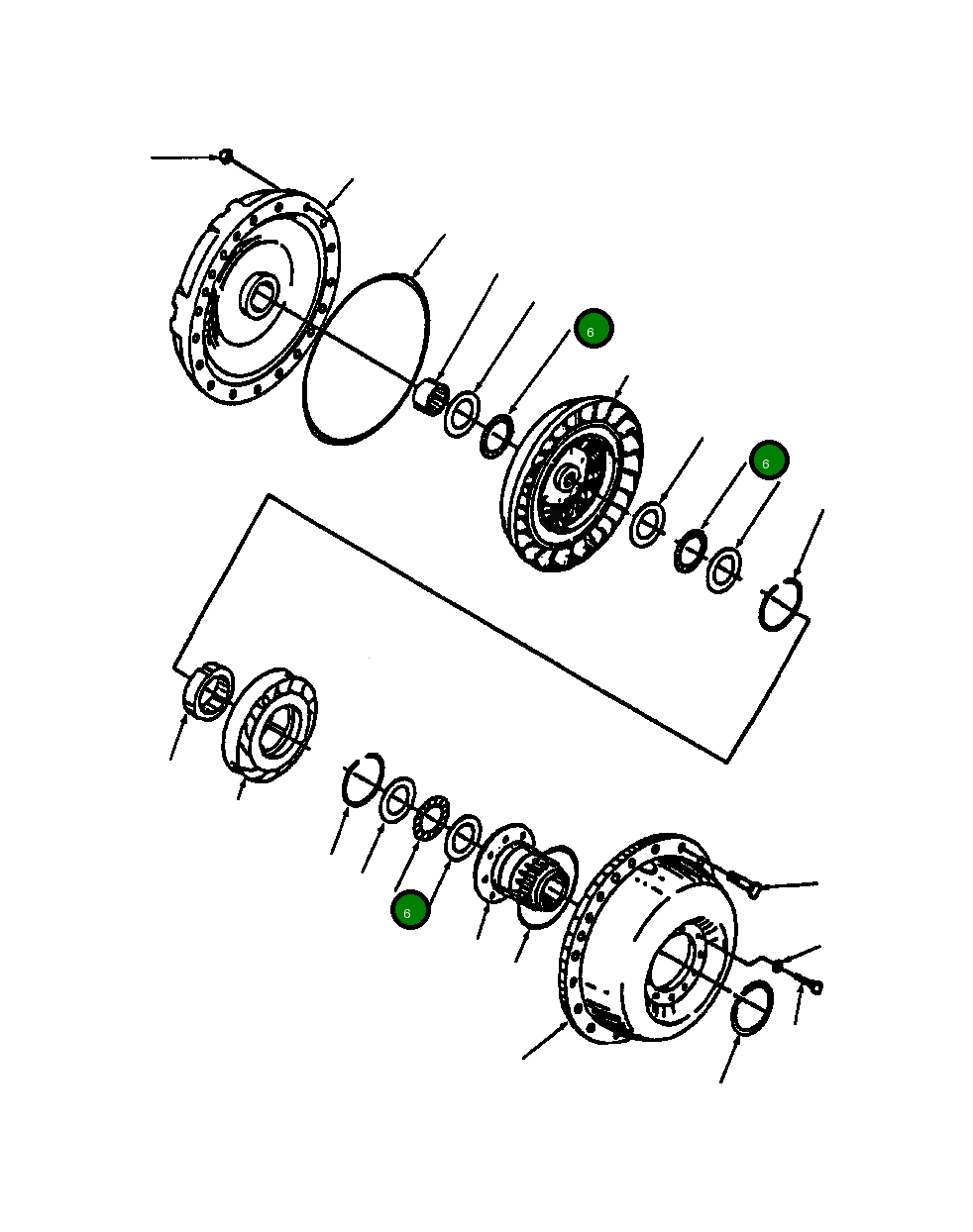 Игольчатый упорный подшипник 149 540 Komatsu