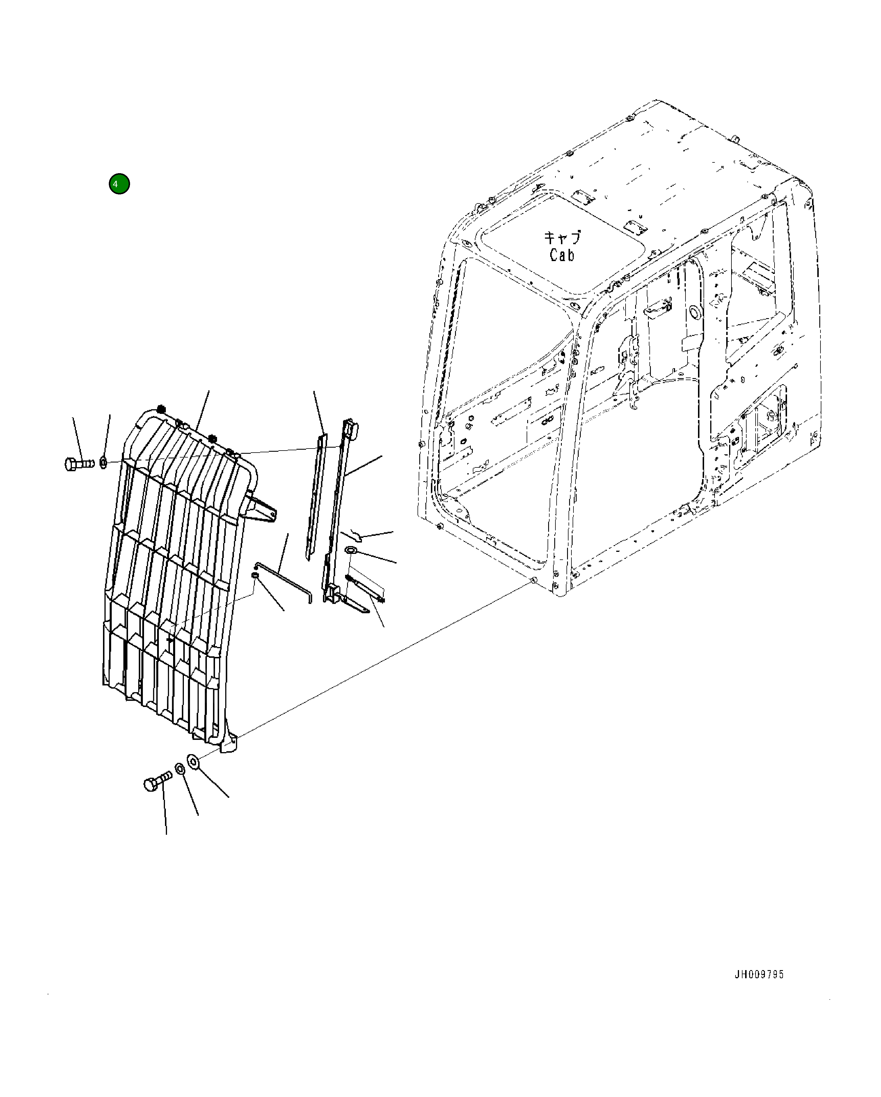 Штанга 2A5-954-1351 Komatsu