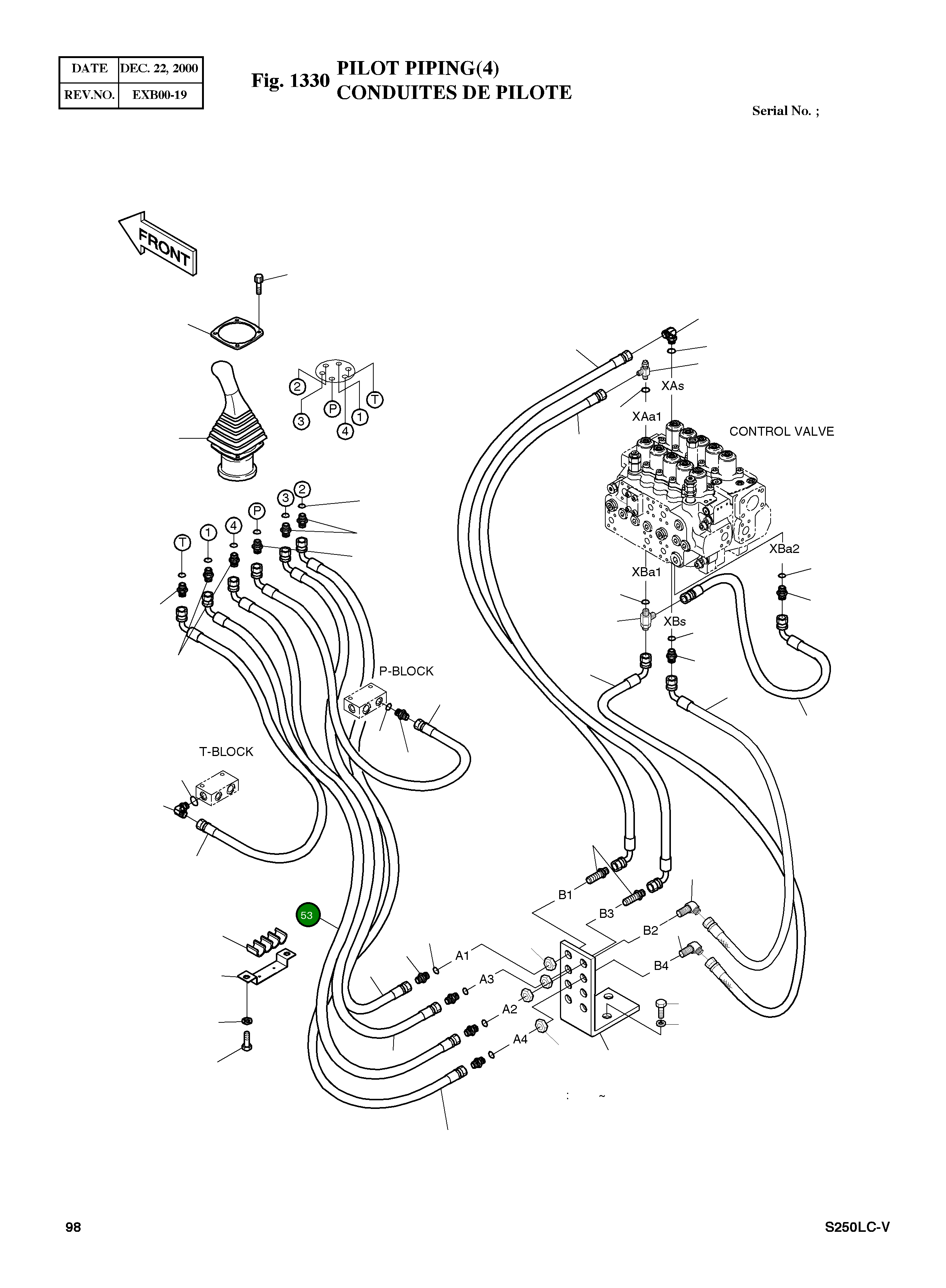 Шланг PF3/8-2750L 2184-1267D16 Komatsu