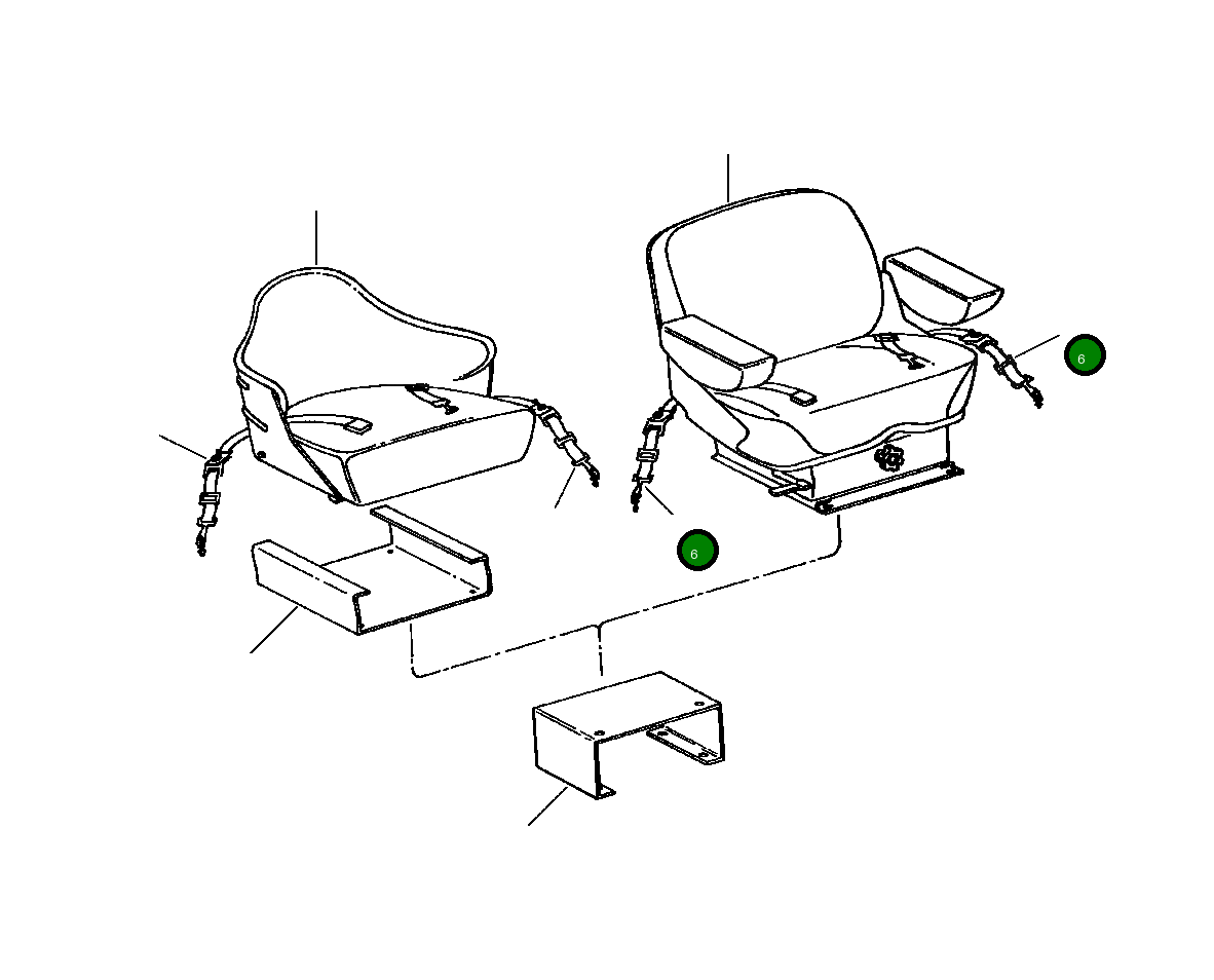 Ремень сиденья подвесного типа 1106 764 C91 Komatsu