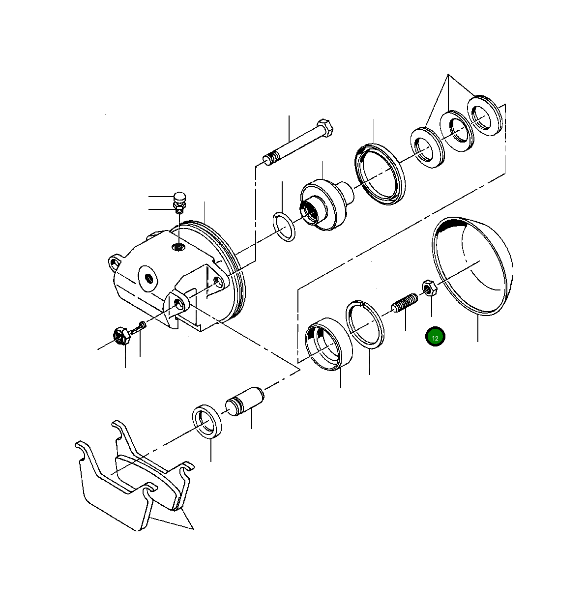 Гайка шестигранная 1430 233 H1 Komatsu