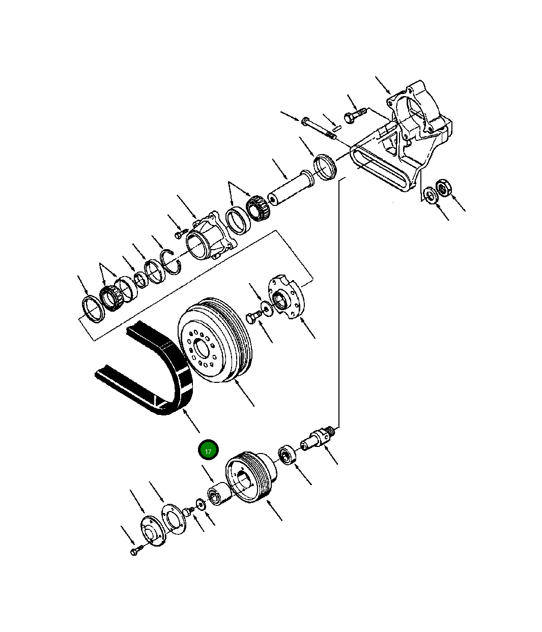 Клиновой многоручьевой ремень 1295 332 H1 Komatsu