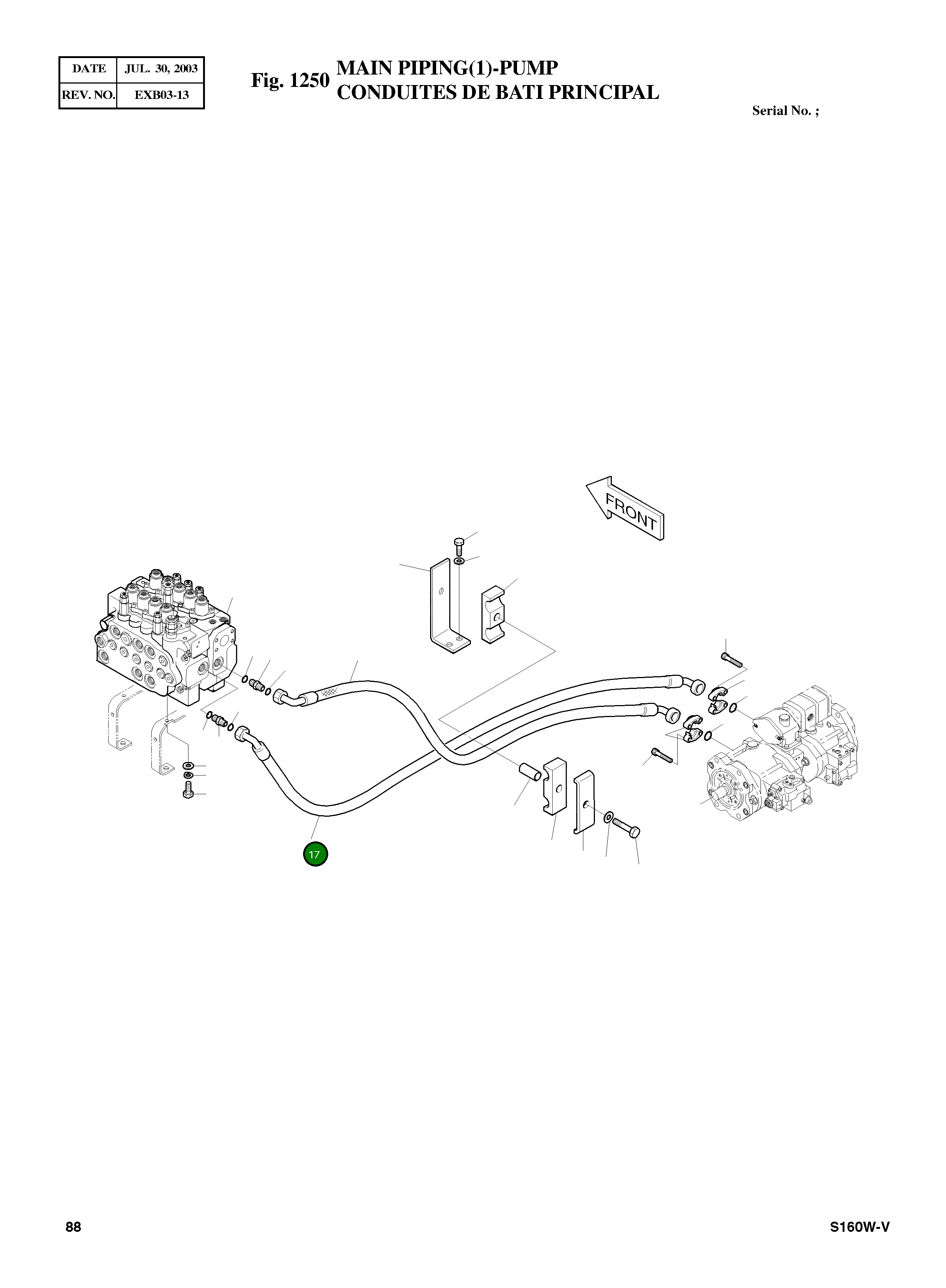 Шланг PF3/4-1070L DS2052003 Komatsu