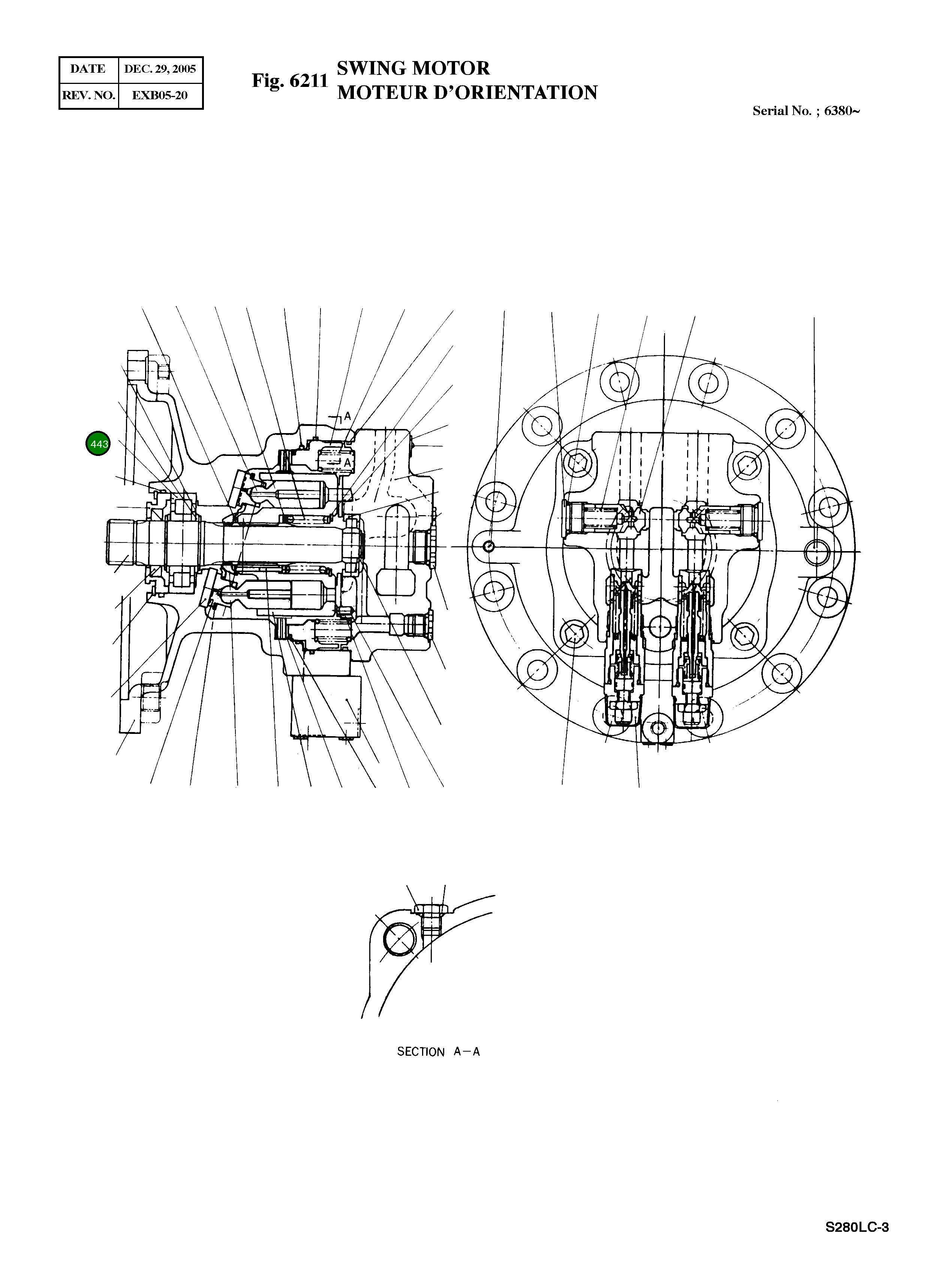 Роликовый подшипник 218224 Komatsu