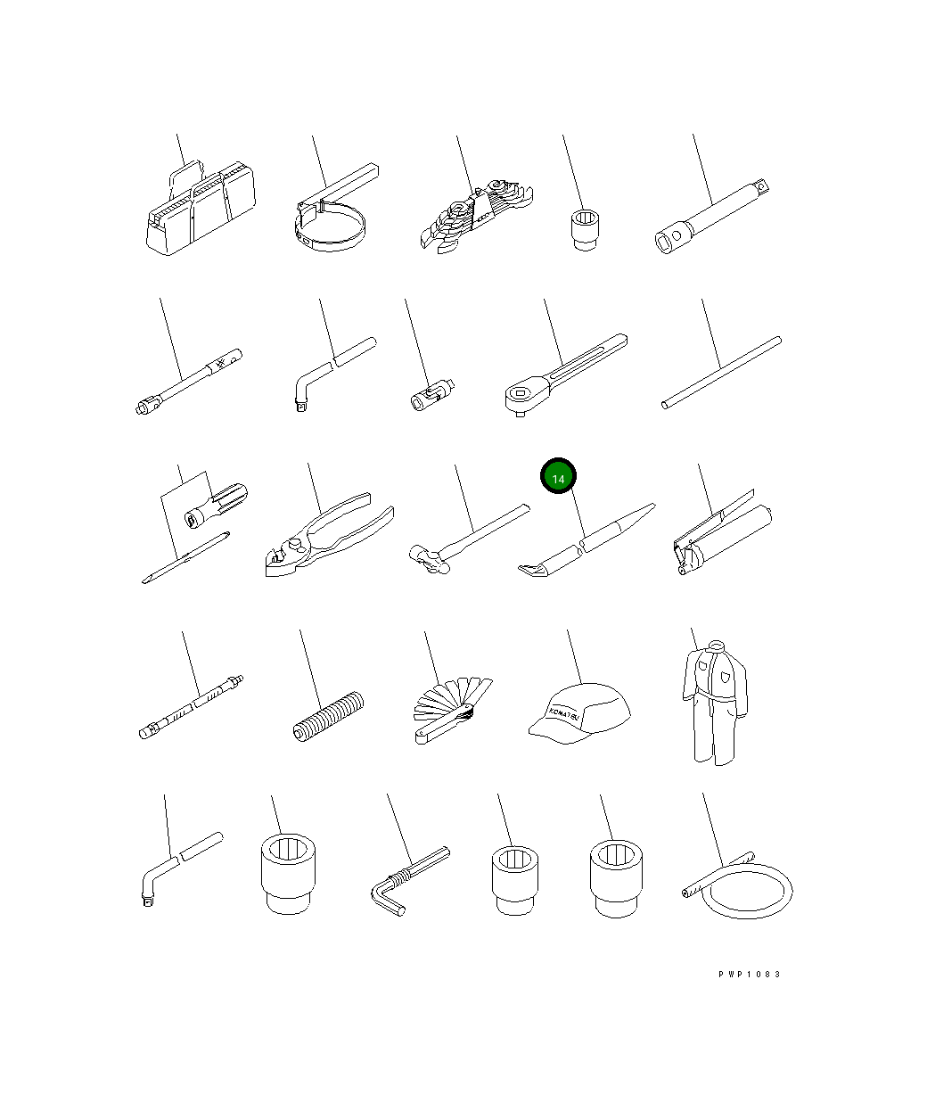 Зажимная штанга 09055-10520 Komatsu