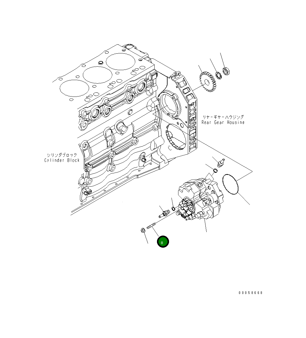 Шпилька 6754-71-3131 Komatsu