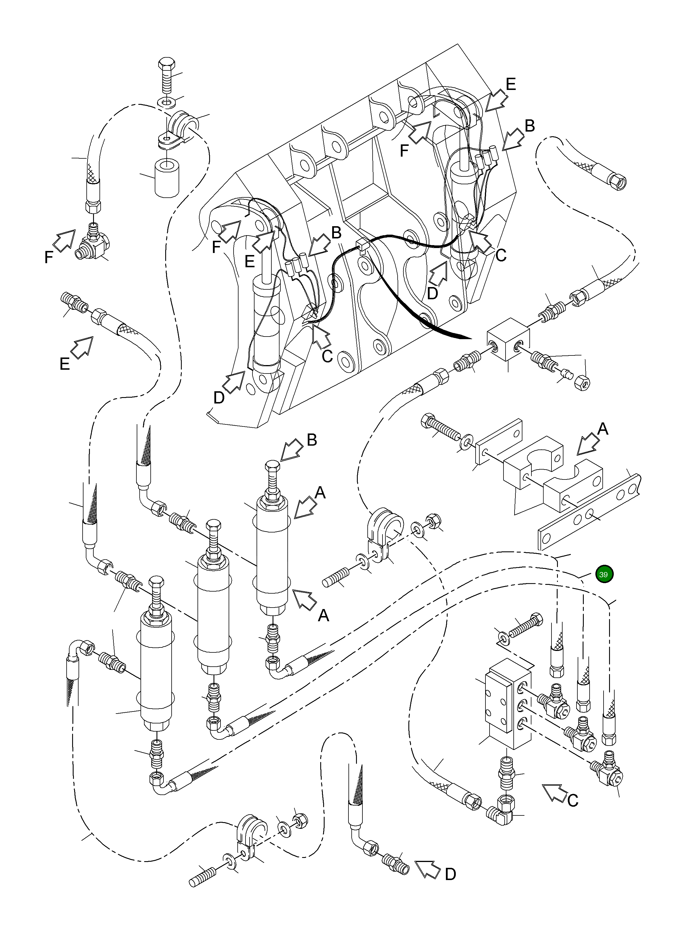 Шланг DN 08x780 941 605 40 Komatsu