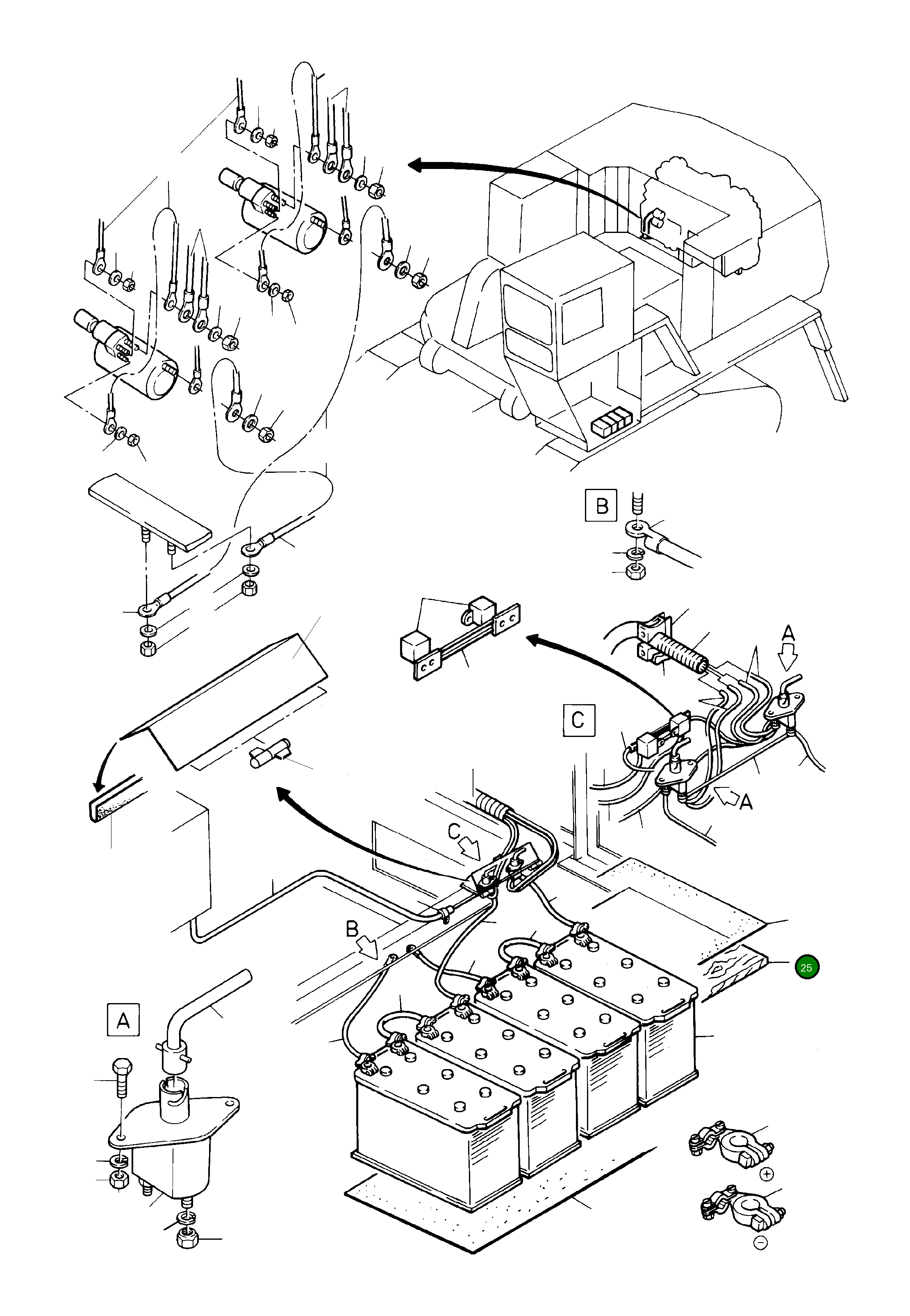 Крышка аккумулятора 396 171 40 Komatsu