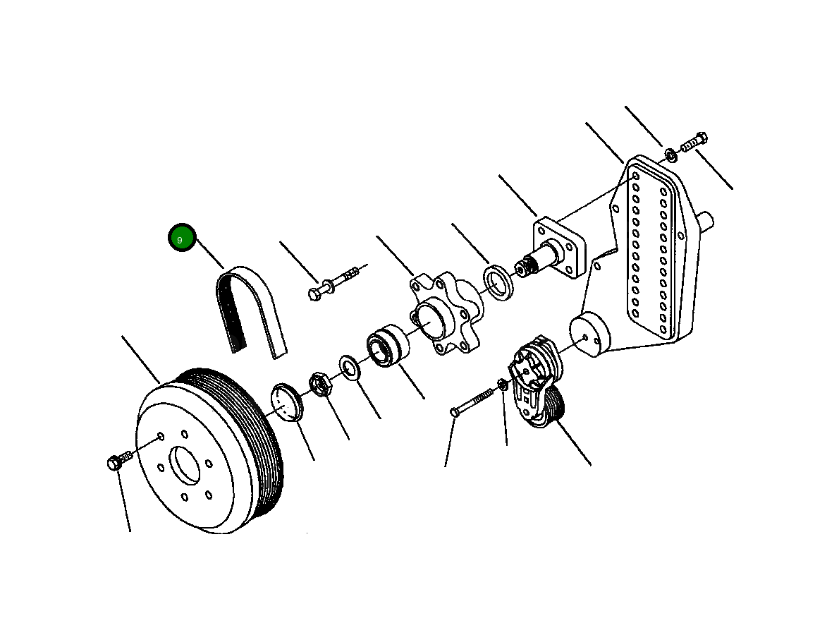 Ремень привода вентилятора 1310 612 H1 Komatsu