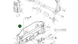 Отвал в сборе 195-71-00700 Komatsu