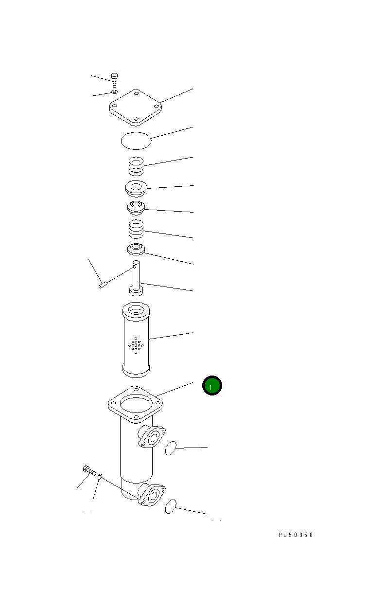 Фильтр в сборе 23A-60-13600 Komatsu