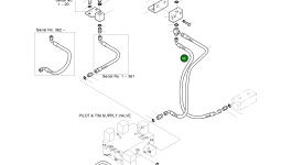 Шланг PF1/4-275L 2184-1061D183 Komatsu