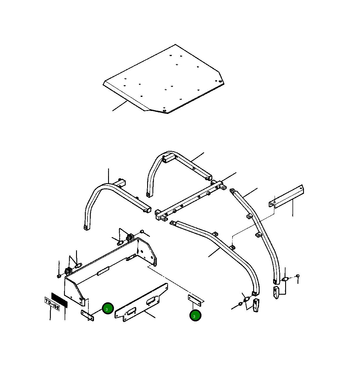 Проставка штанги 1234 546 H1 Komatsu