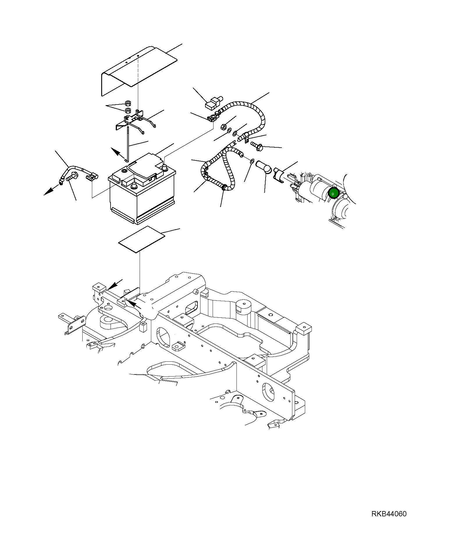 Кабель аккумулятора 22L-06-R1133 Komatsu