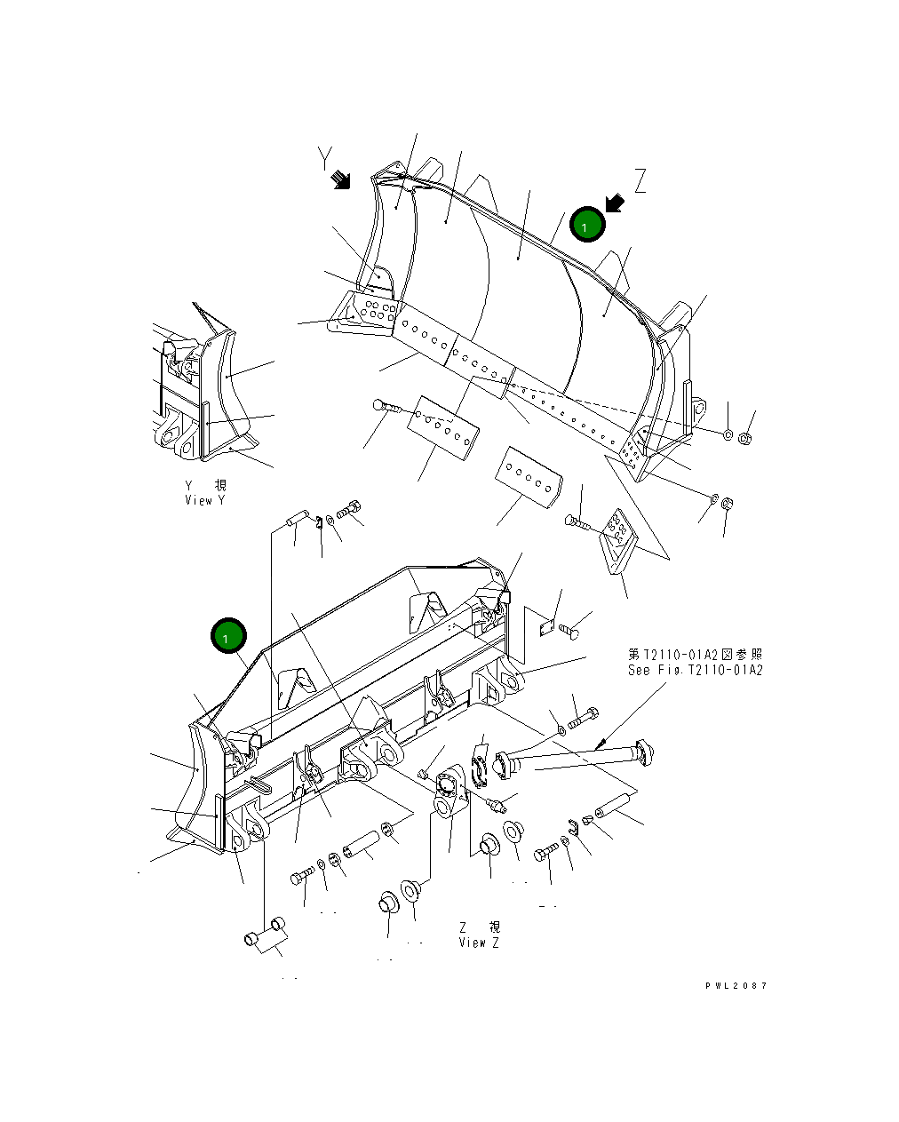 Отвал в сборе 195-71-00740 Komatsu