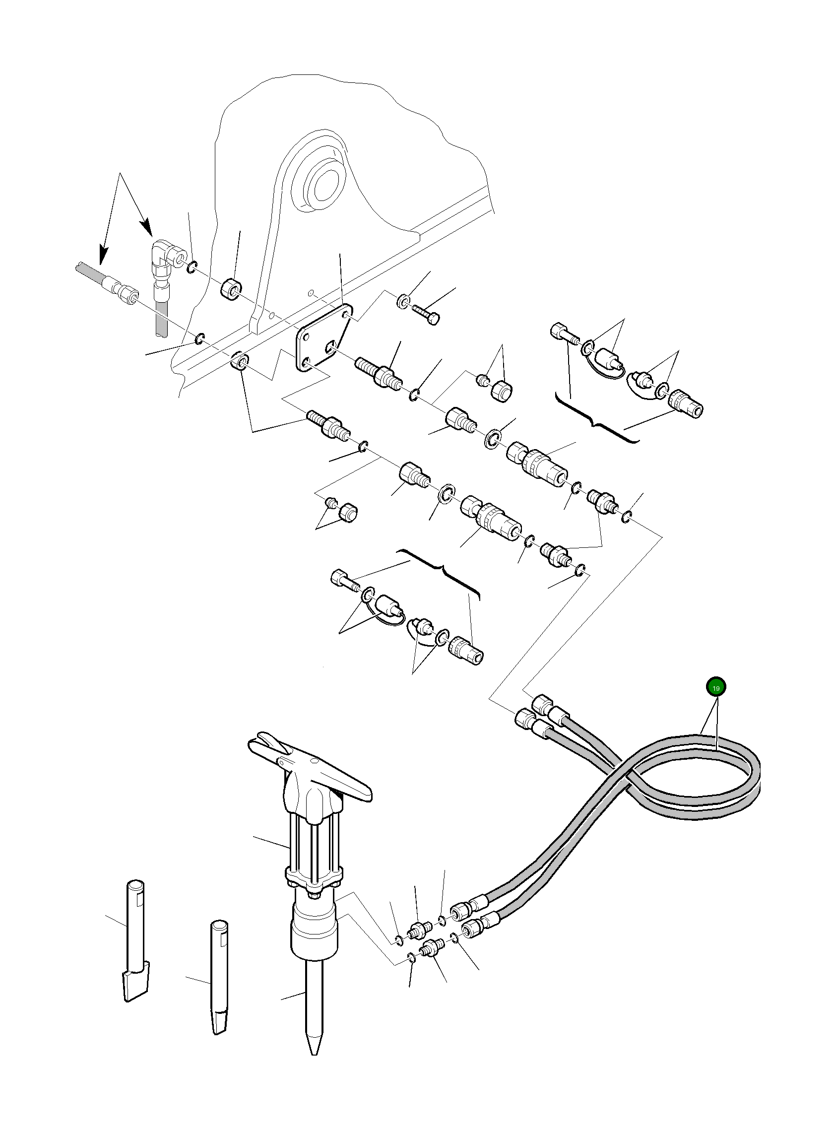 Шланг L=10000 MM 392860033 Komatsu