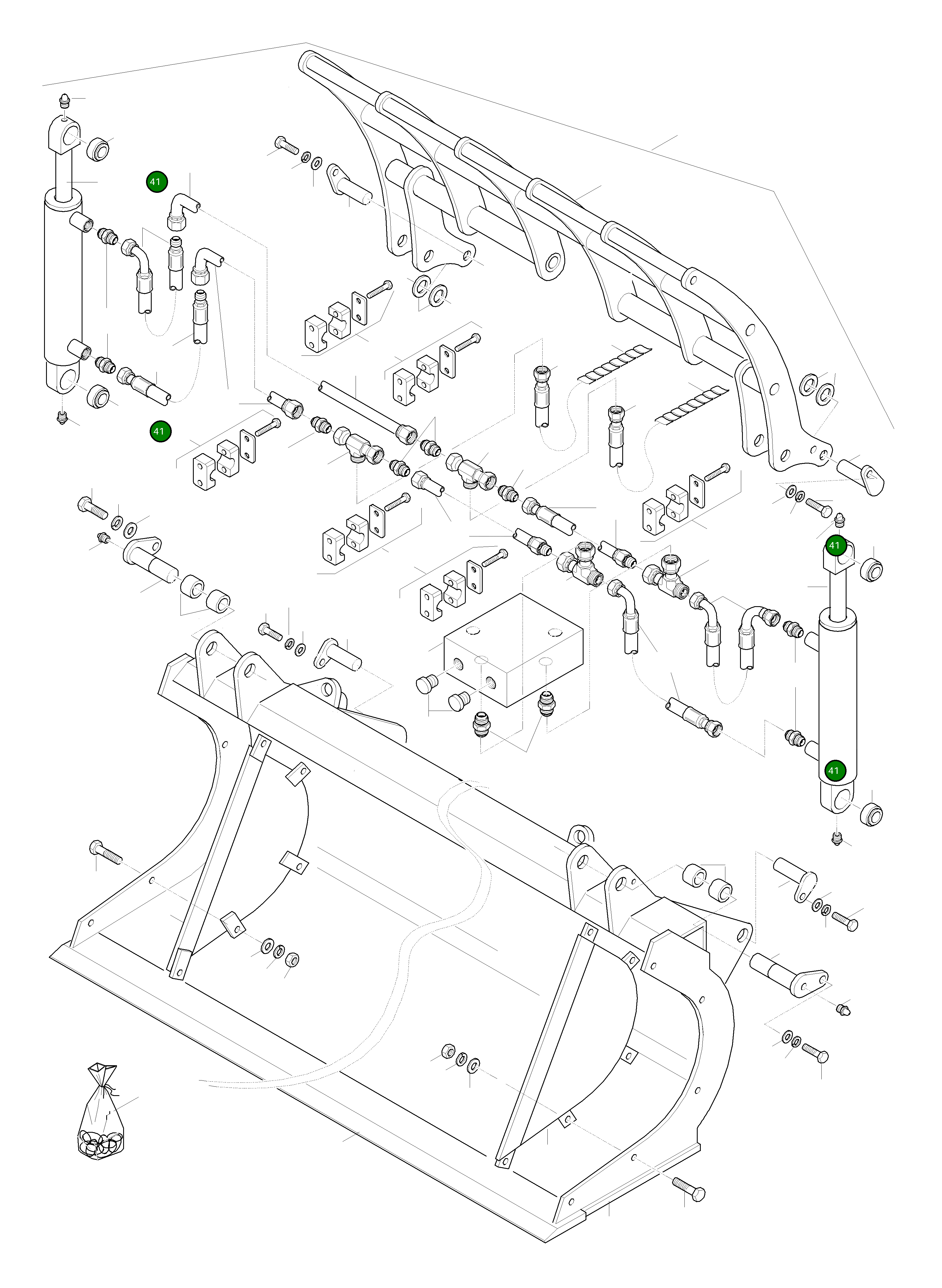 Шаровой шарнир 42W-70-H0P09 Komatsu