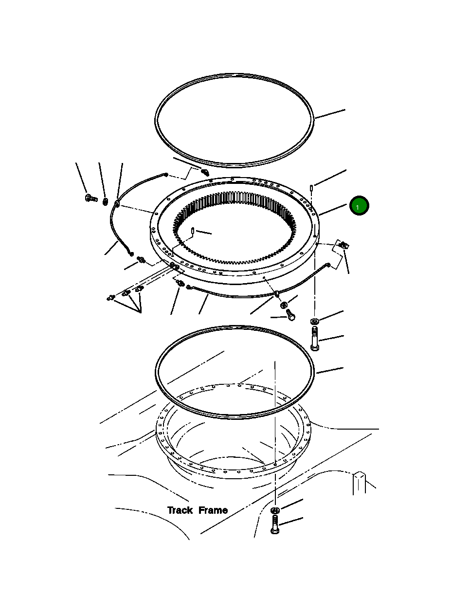 Подшипник поворотного круга 206-25-67101 Komatsu