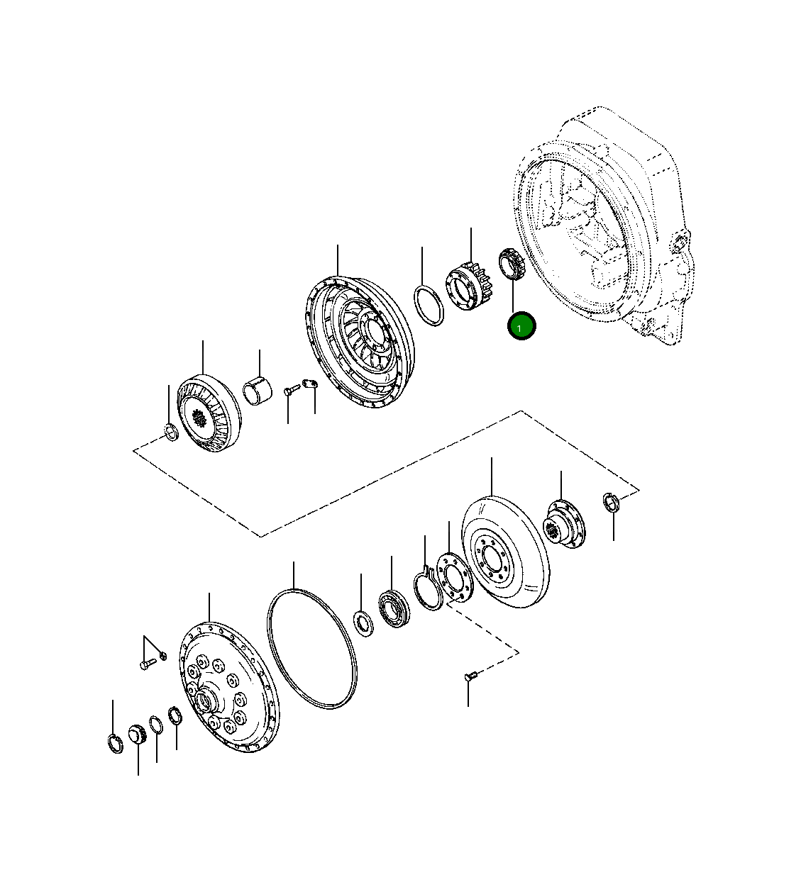 Подшипник шестерни ступицы импеллера 630 887 C91 Komatsu